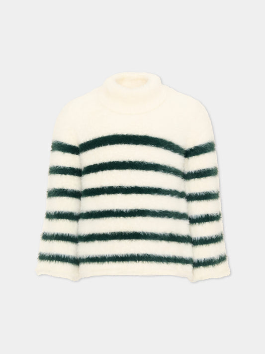 Maglione bianco Govina per bambina a righe,Molo,2W26K208 5830
