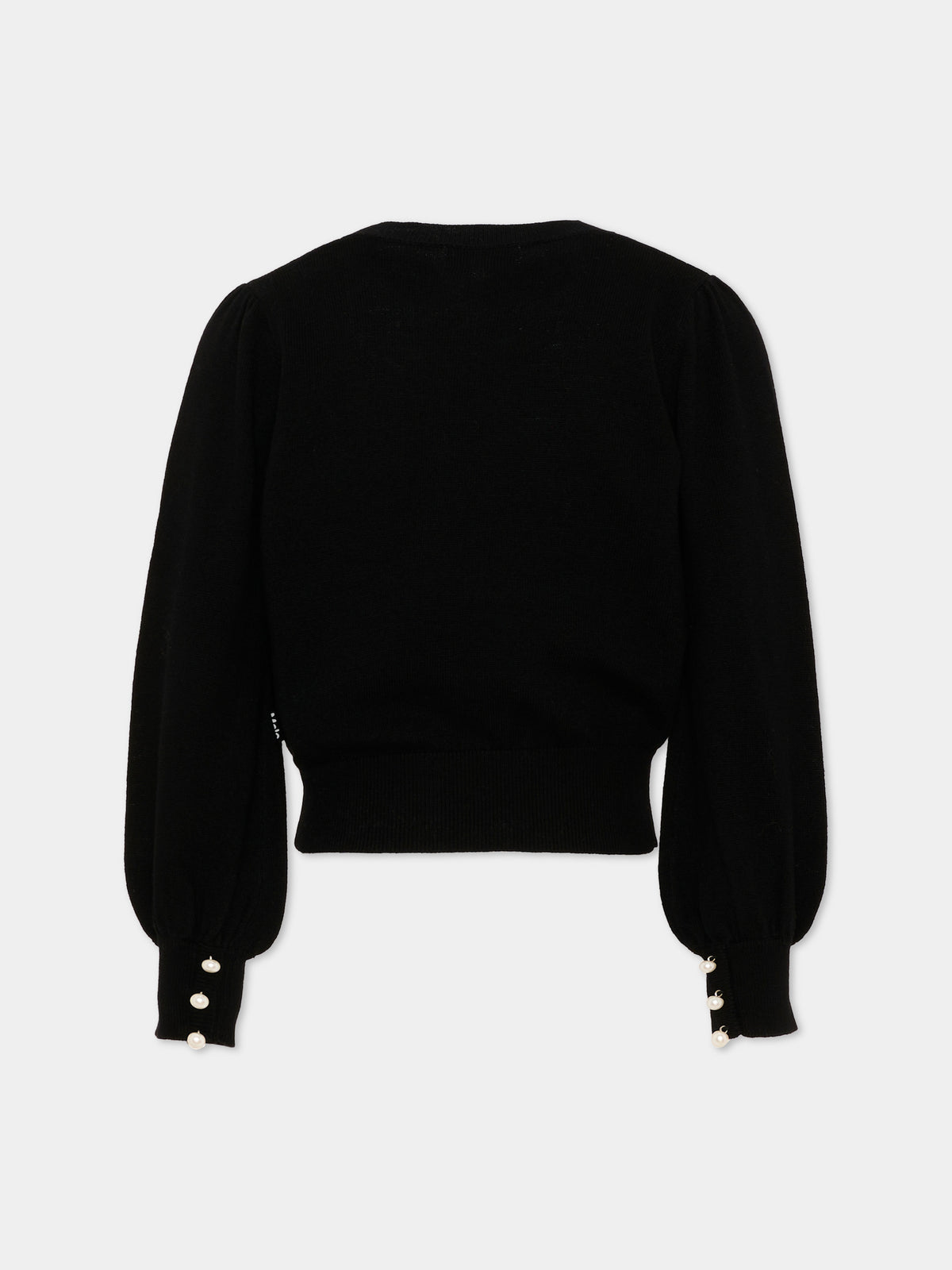 Cardigan nero Guinevere per bambina con perle,Molo,2W26K313 0099