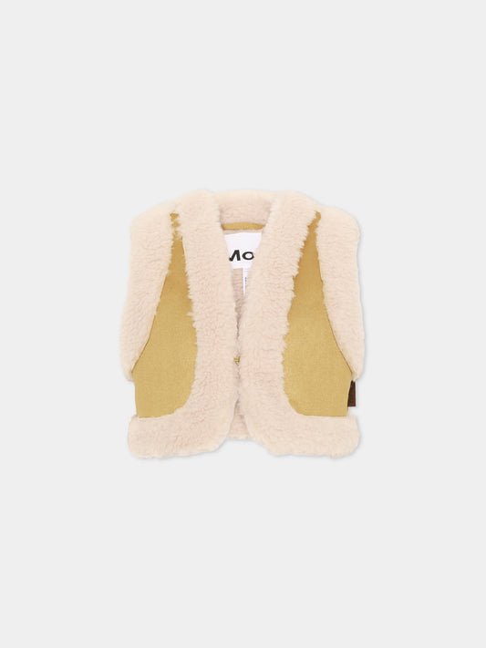Gilet beige Hildur per bambina,Molo,2W26M201 5725