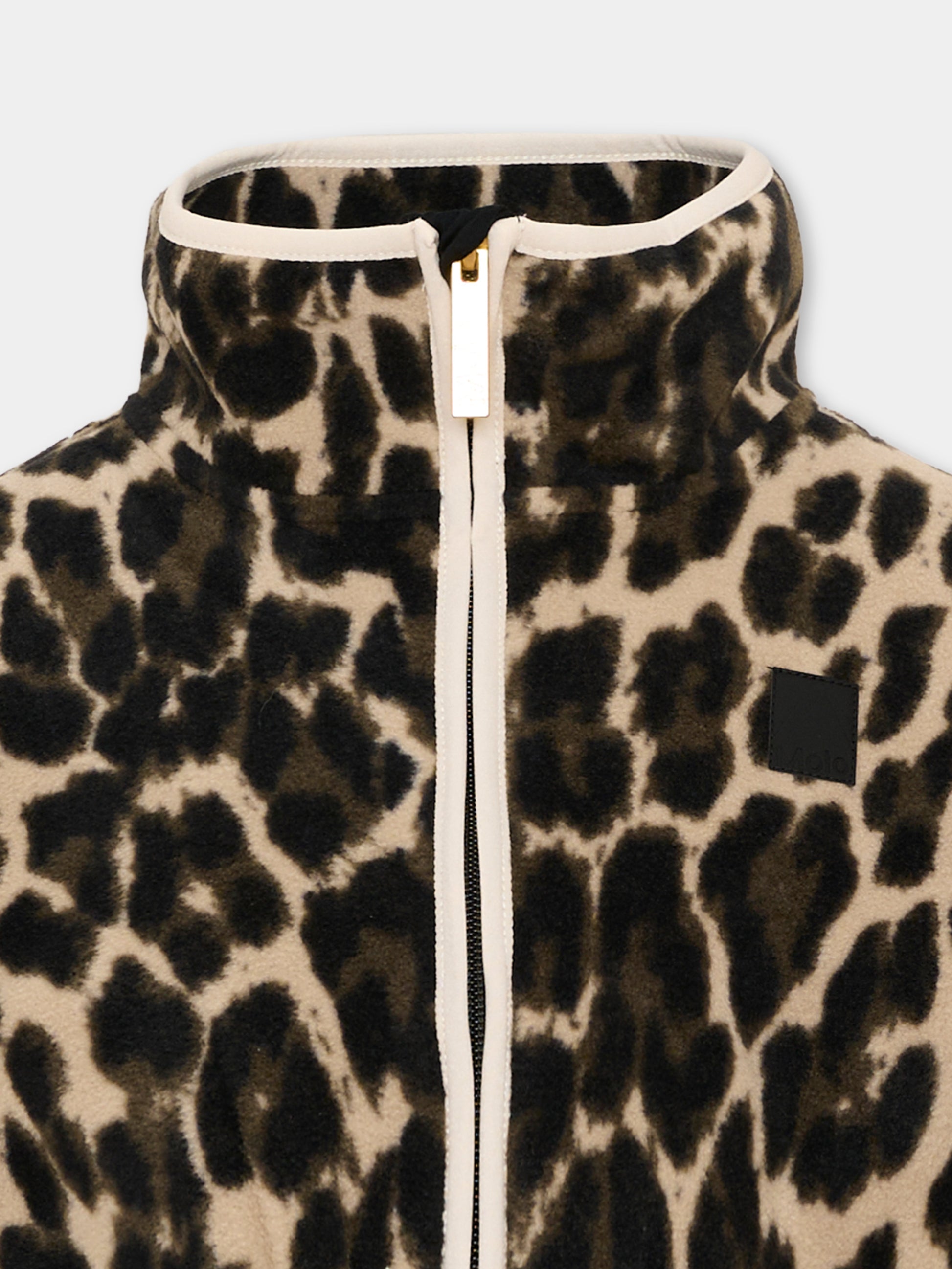 Piumino beige Uliana per bambina animalier,Molo,5W26L203 9783