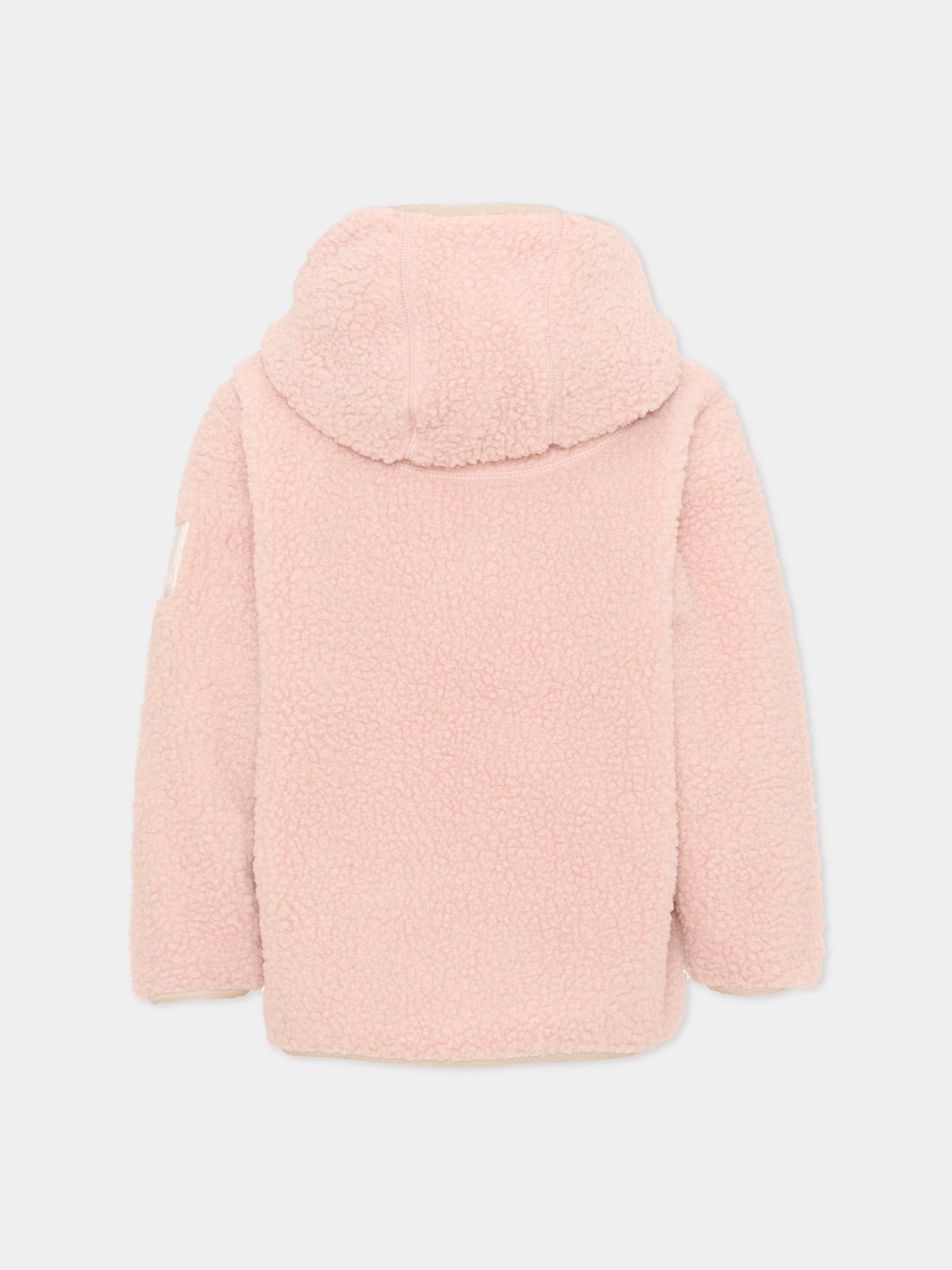 Ecopelliccia rosa Uberto per bambina con cappuccio,Molo,5W26L205 8058