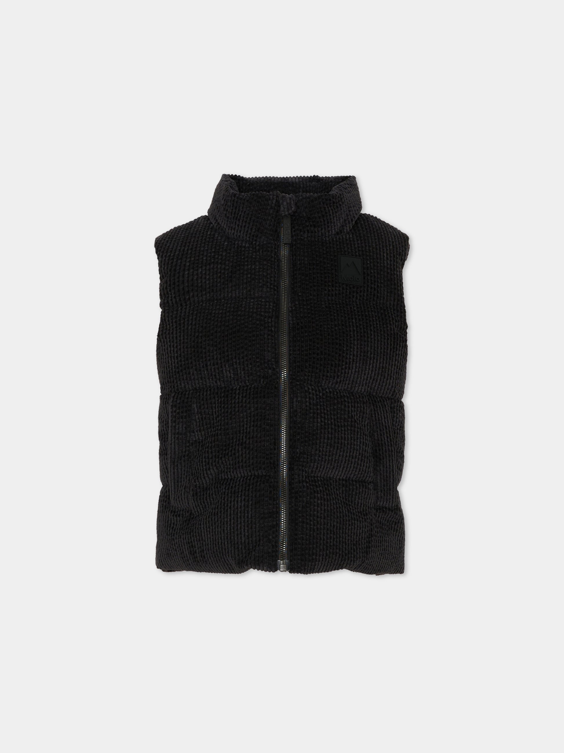 Gilet nero Heike per bambini con zip,Molo,5W26M201 0099