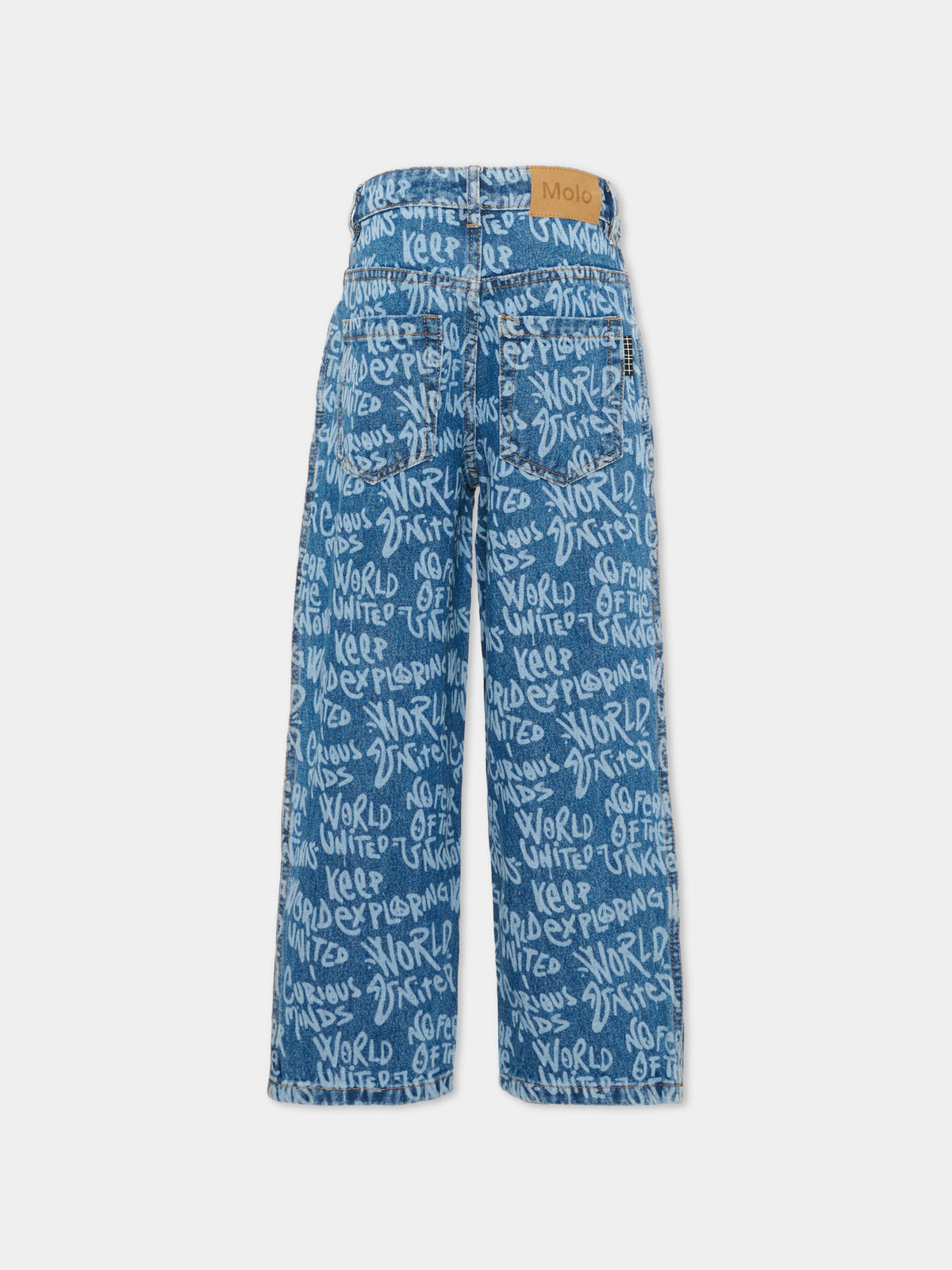 Jeans denim Aiden per bambino con patch logo,Molo,6W26I104 5915