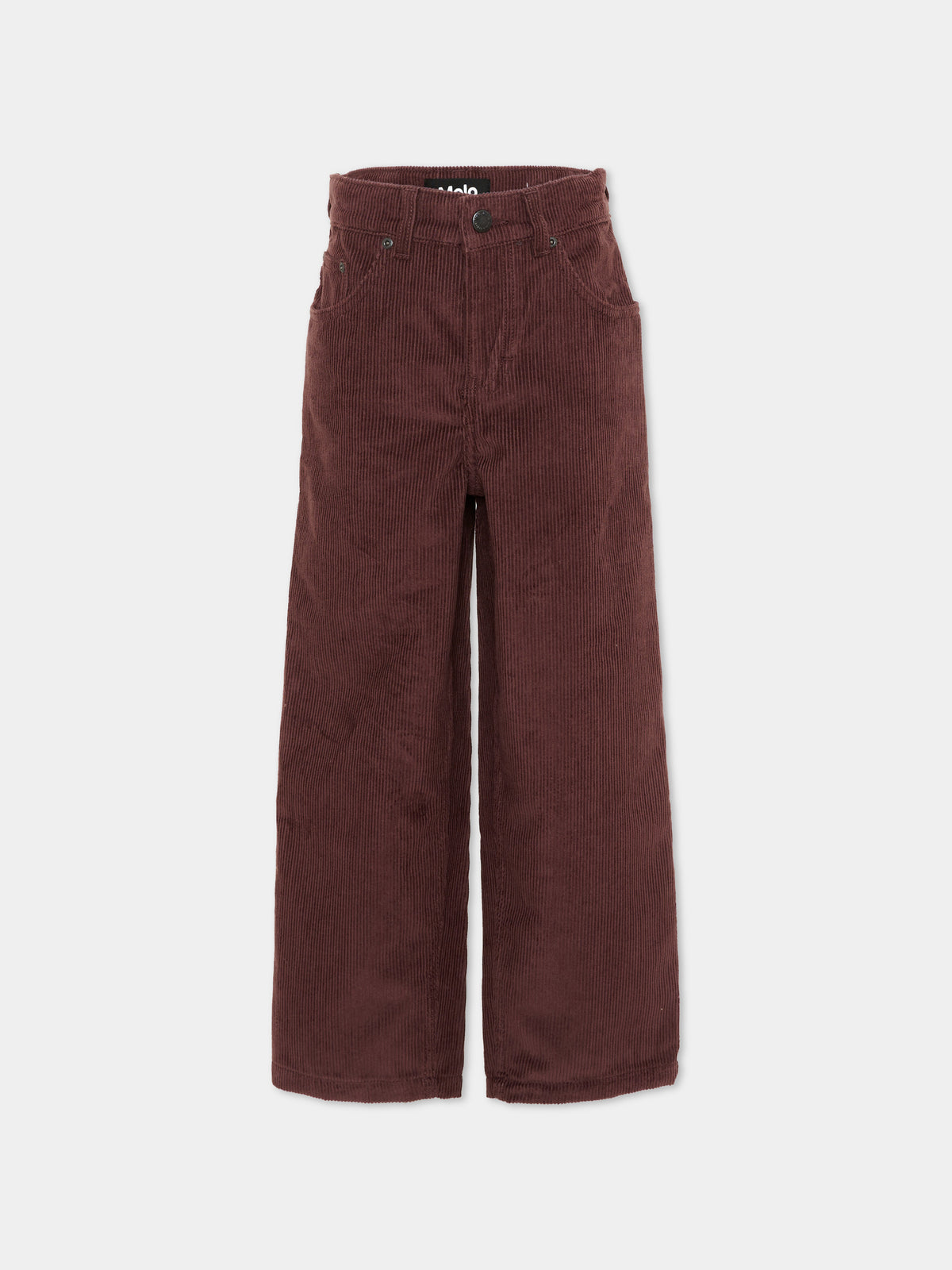 Pantaloni bordeaux Aiden per bambini con patch logo,Molo,6W26I113 2226