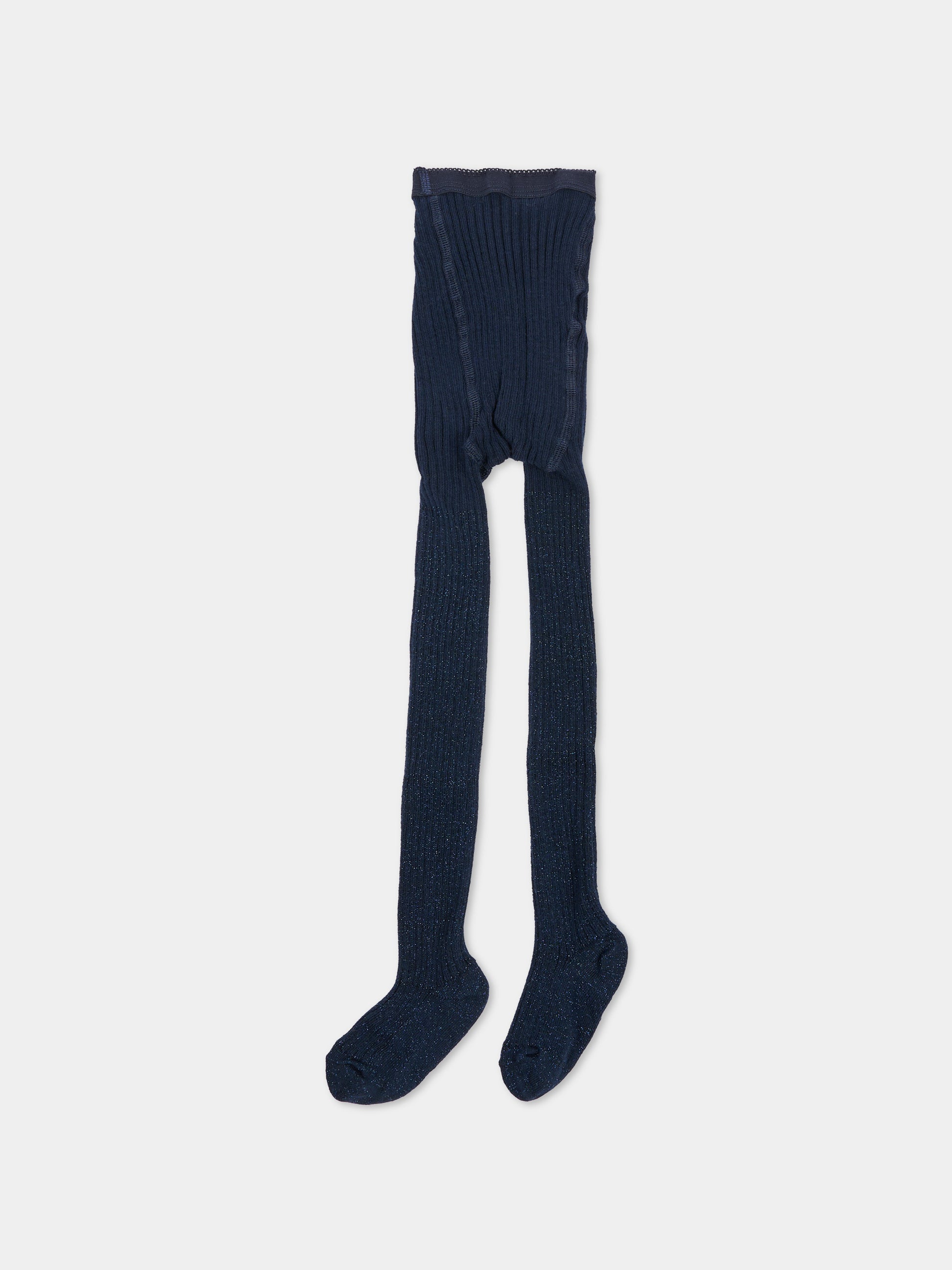 Collant blu per neonata a costine,Molo,7W26G202 2292