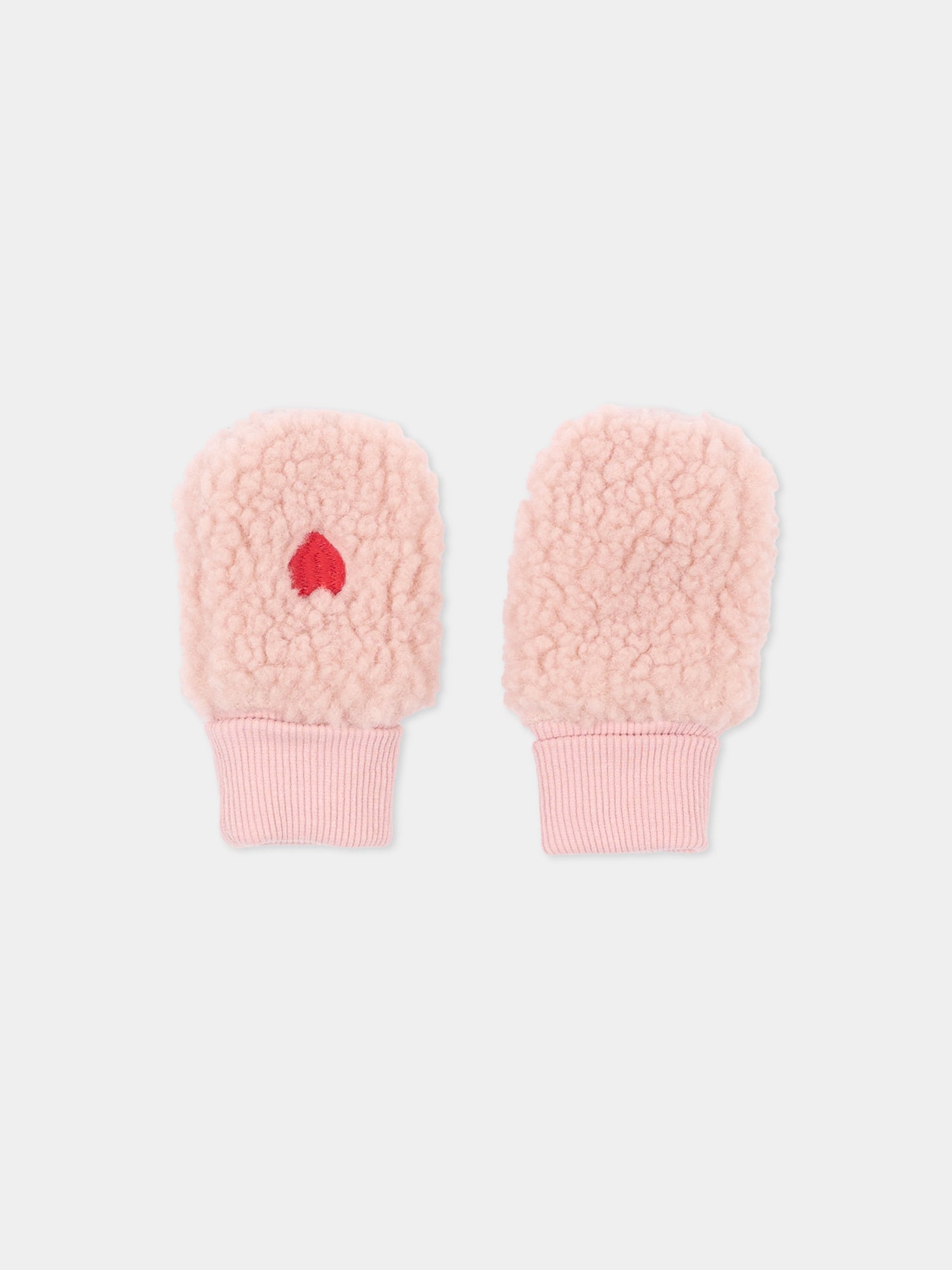 Guanti rosa Ufo per neonata con cuore,Molo,7W26S108 3480