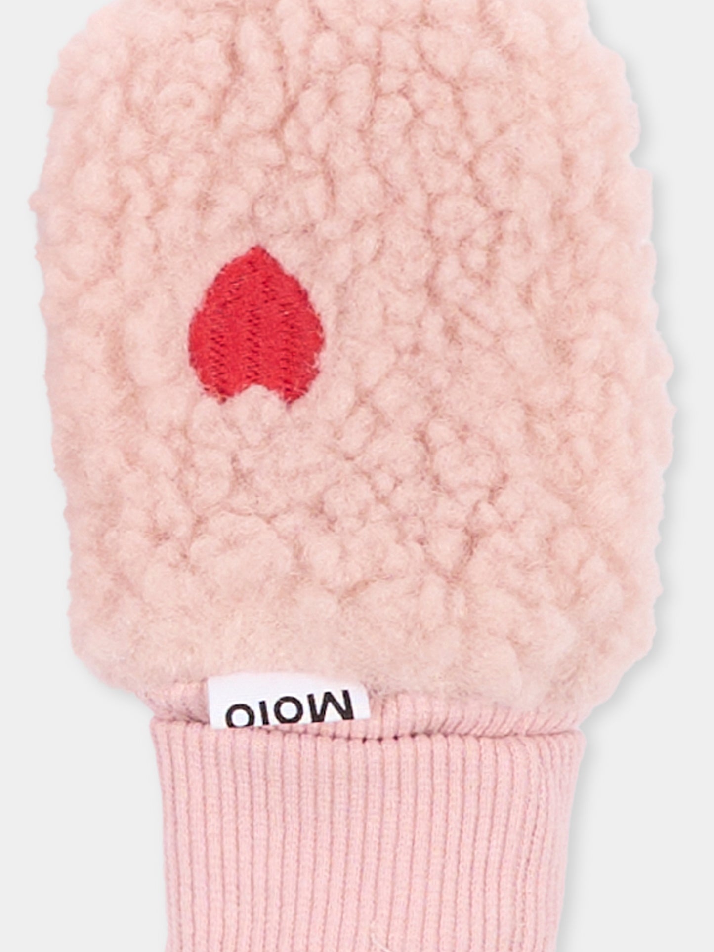 Guanti rosa Ufo per neonata con cuore,Molo,7W26S108 3480