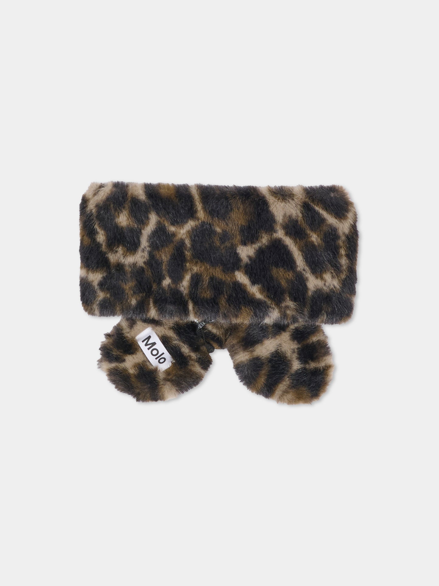 Sciarpa marrone Kaisa per bambina animalier,Molo,7W26T902 9783