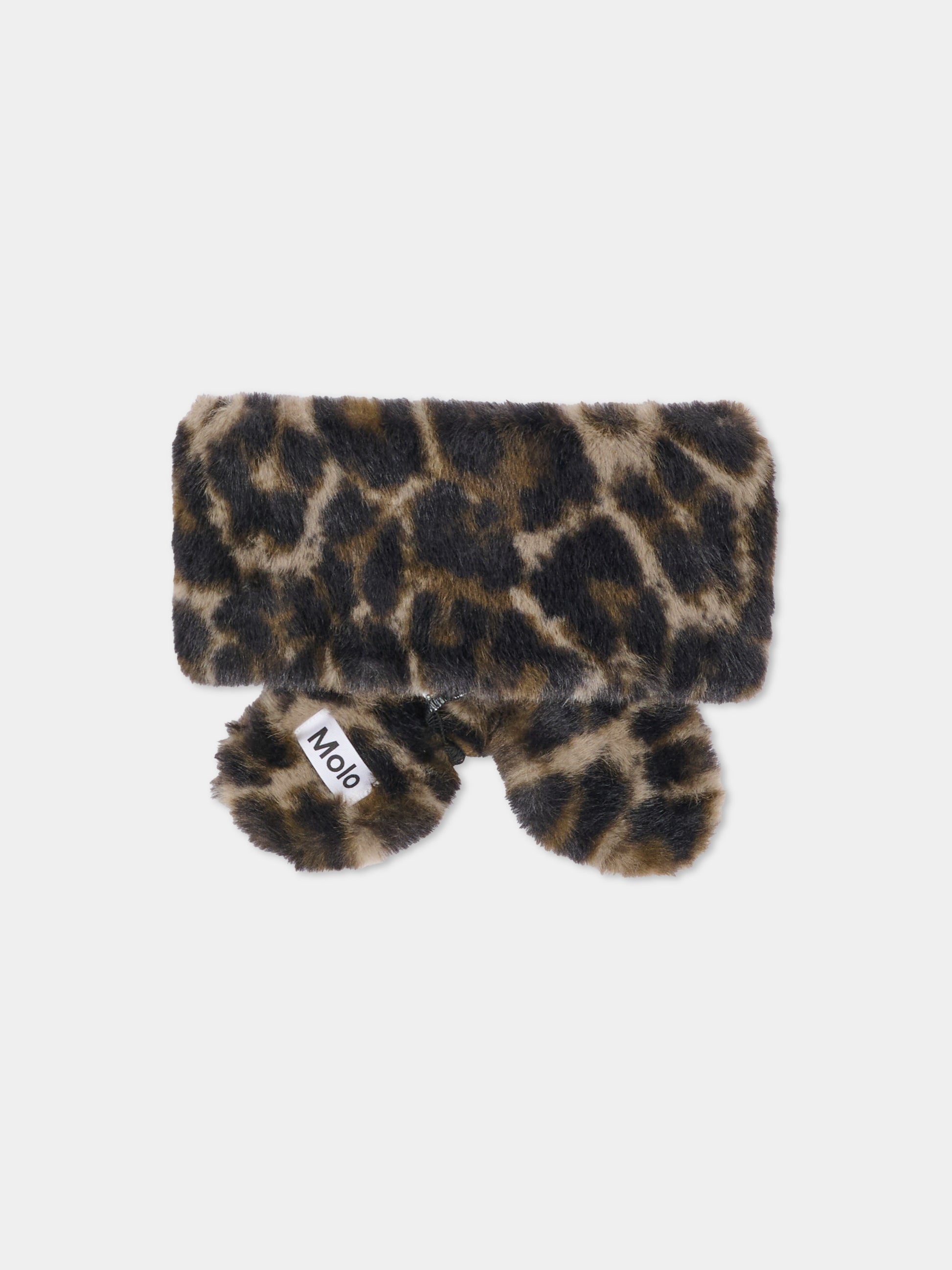 Sciarpa marrone Kaisa per bambina animalier,Molo,7W26T902 9783