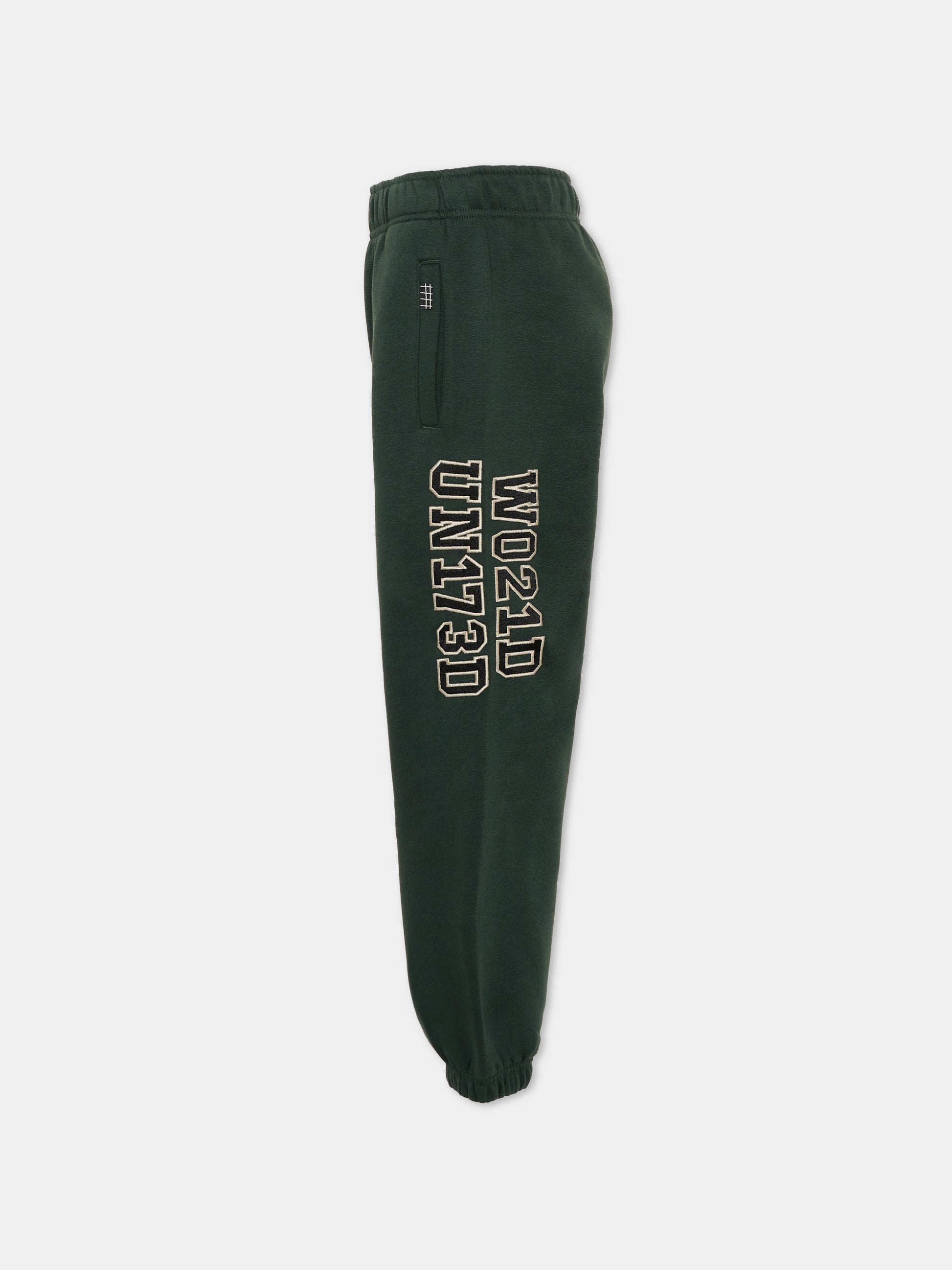 Pantalone sportivo verde  Pantalone tuta verde  per bambino con logo,Molo,1W26I201 5721