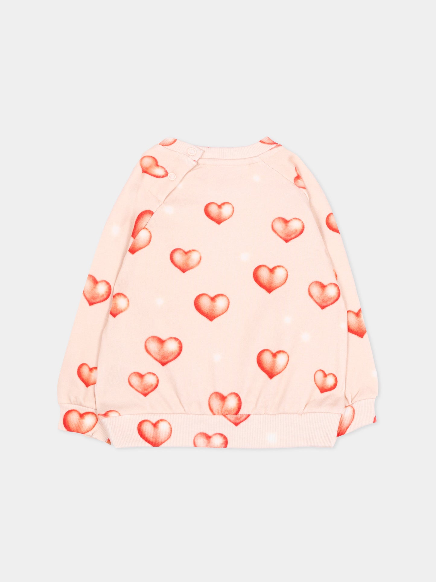 Felpa rosa Disc con cuori per neonata,Molo,4W26J201 5741