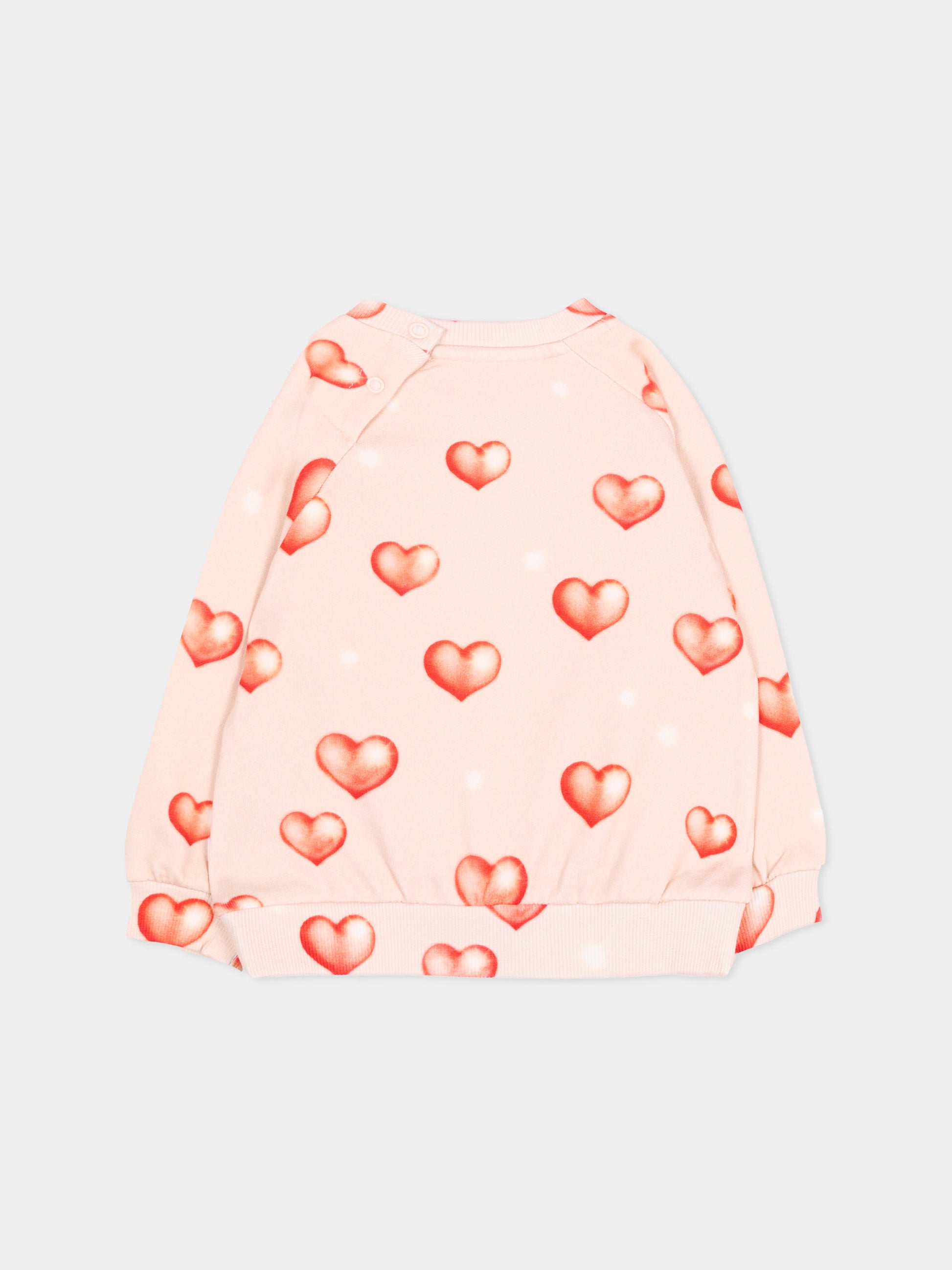 Felpa rosa Disc con cuori per neonata,Molo,4W26J201 5741