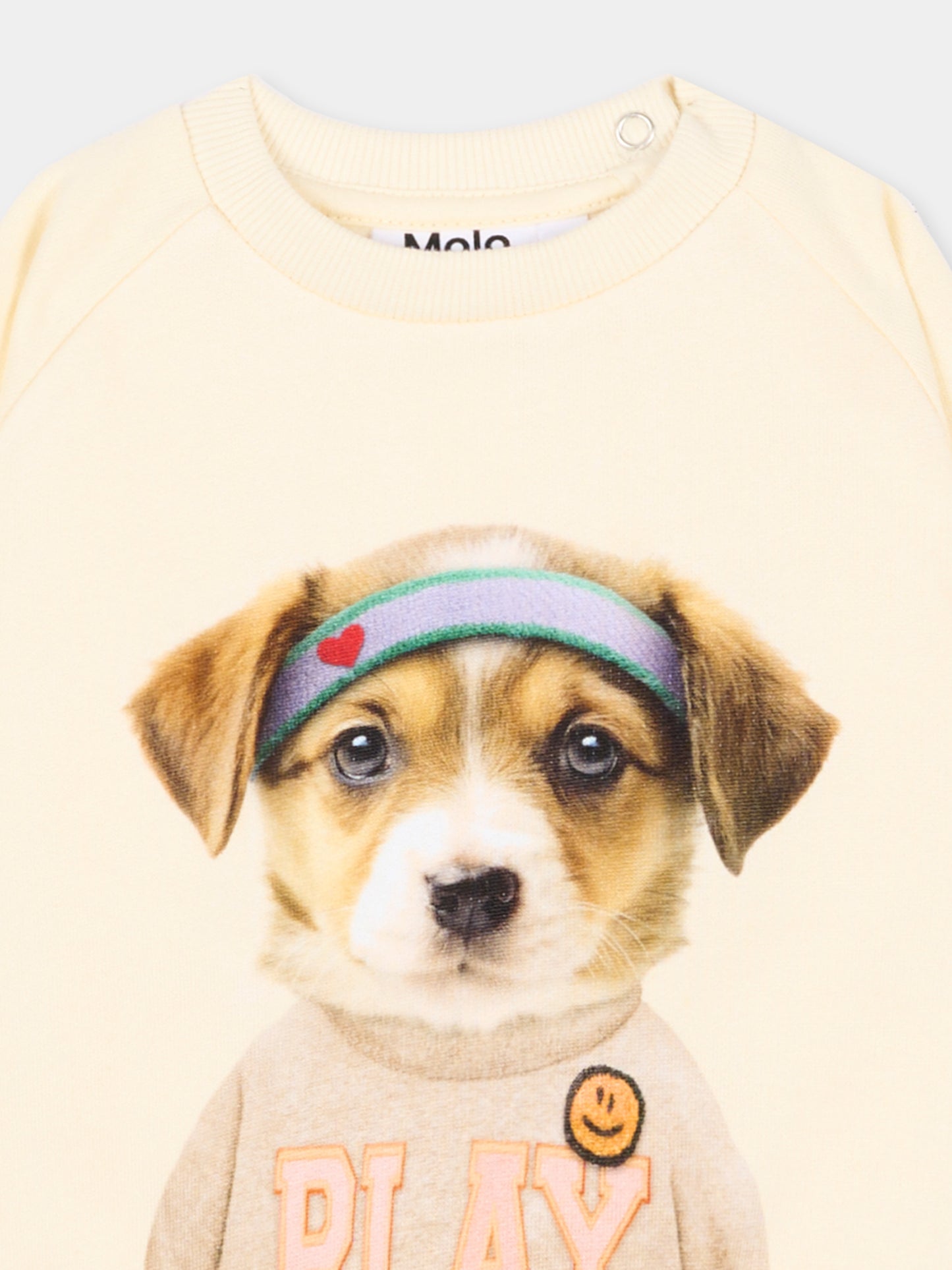 Felpa avorio  Game Pup Disc  per neonata,Molo,4W26J201 5798