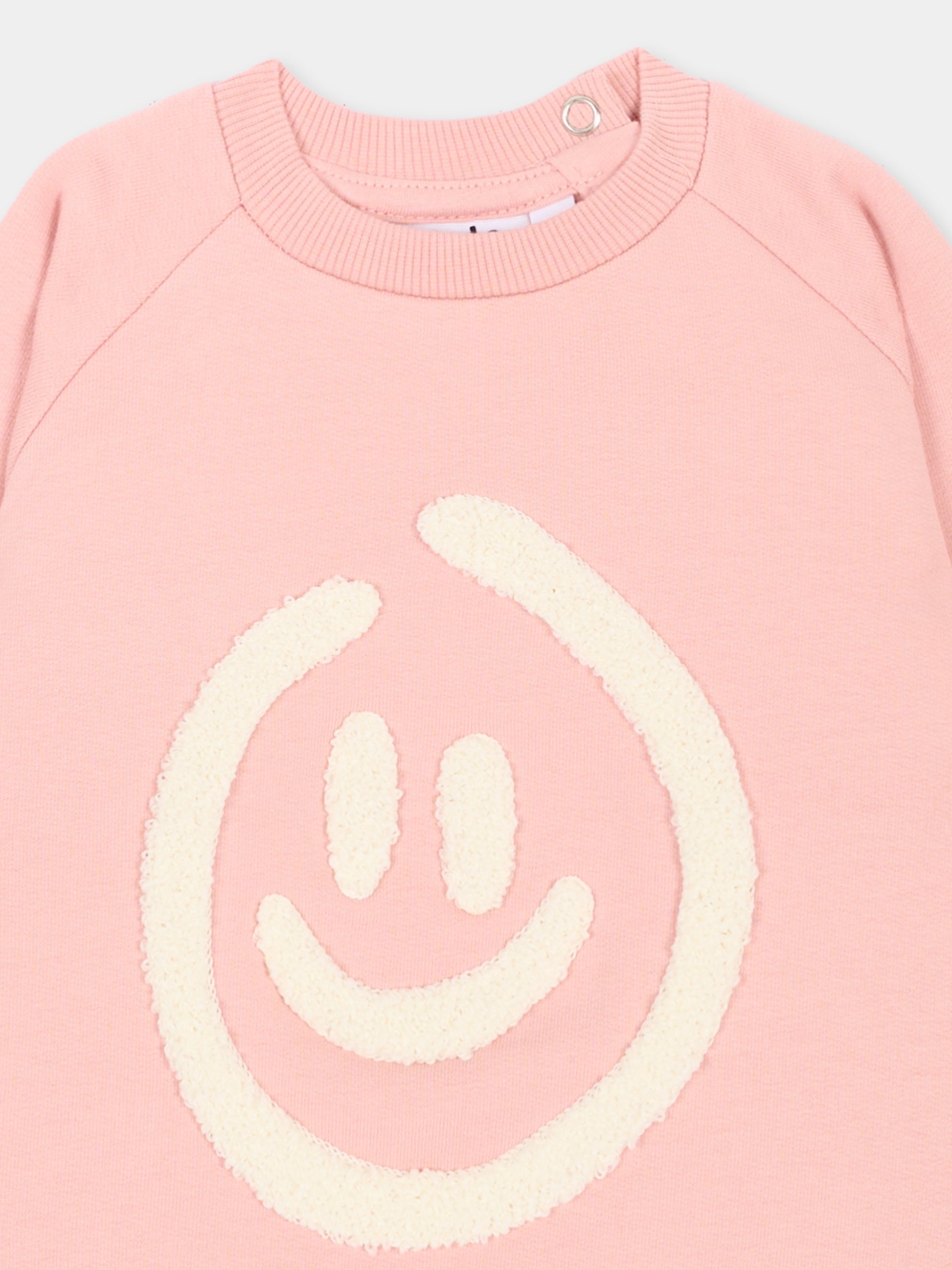 Felpa rosa Disc per neonata con smile,Molo,6W26J206 5724