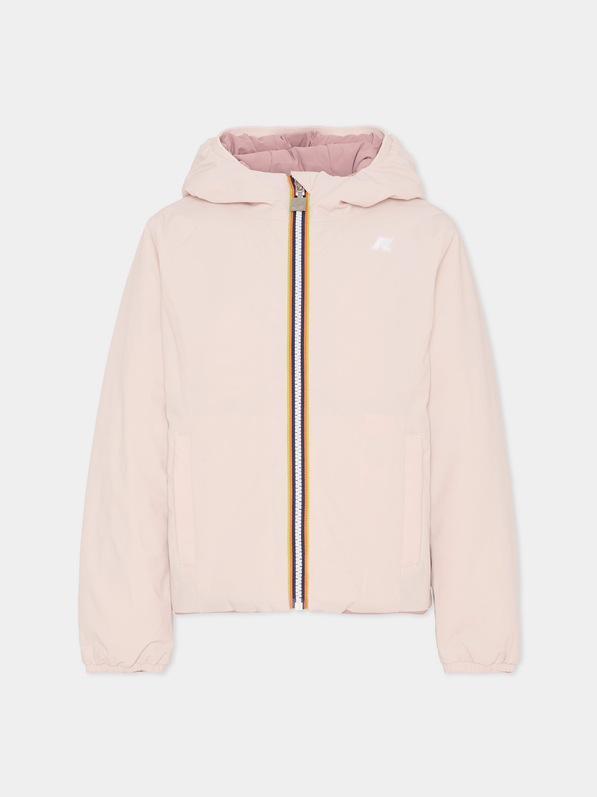 Piumino reversibile Lily St Warm rosa per bambina con logo,K-way,K71339W B2K