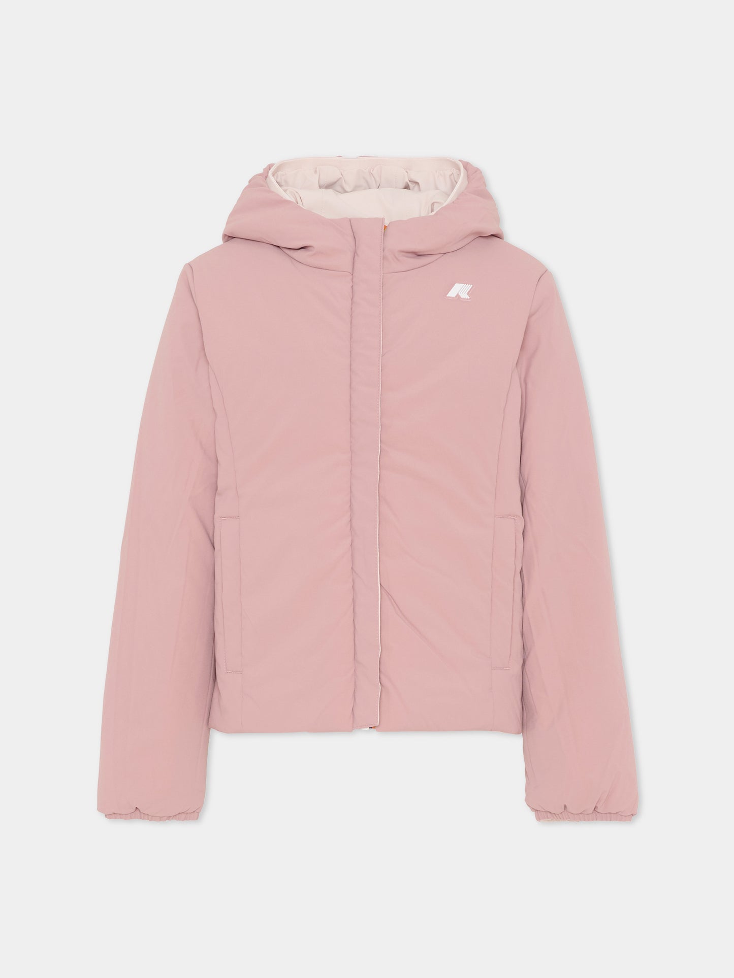 Piumino reversibile Lily St Warm rosa per bambina con logo,K-way,K71339W B2K