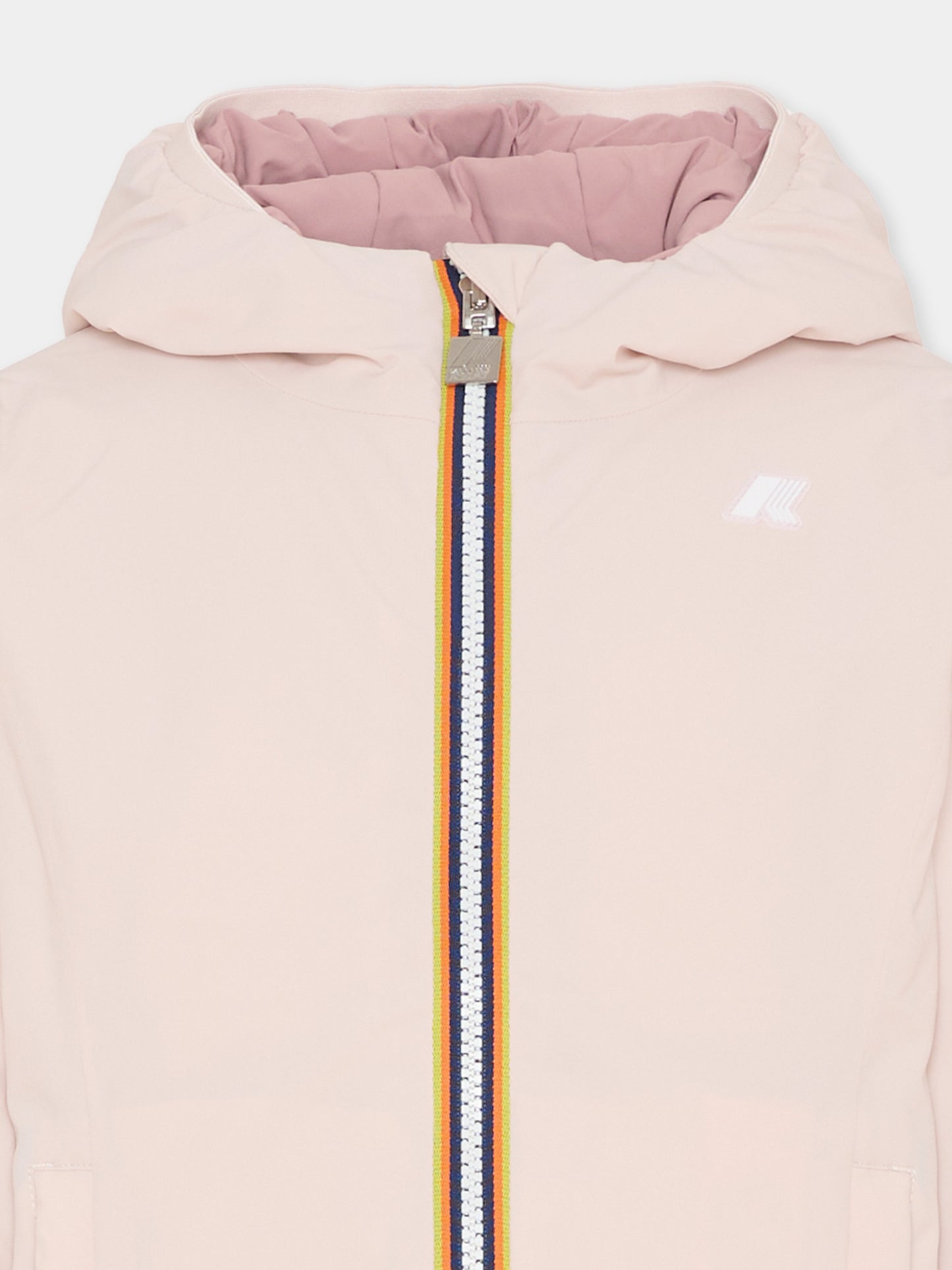 Piumino reversibile Lily St Warm rosa per bambina con logo,K-way,K71339W B2K