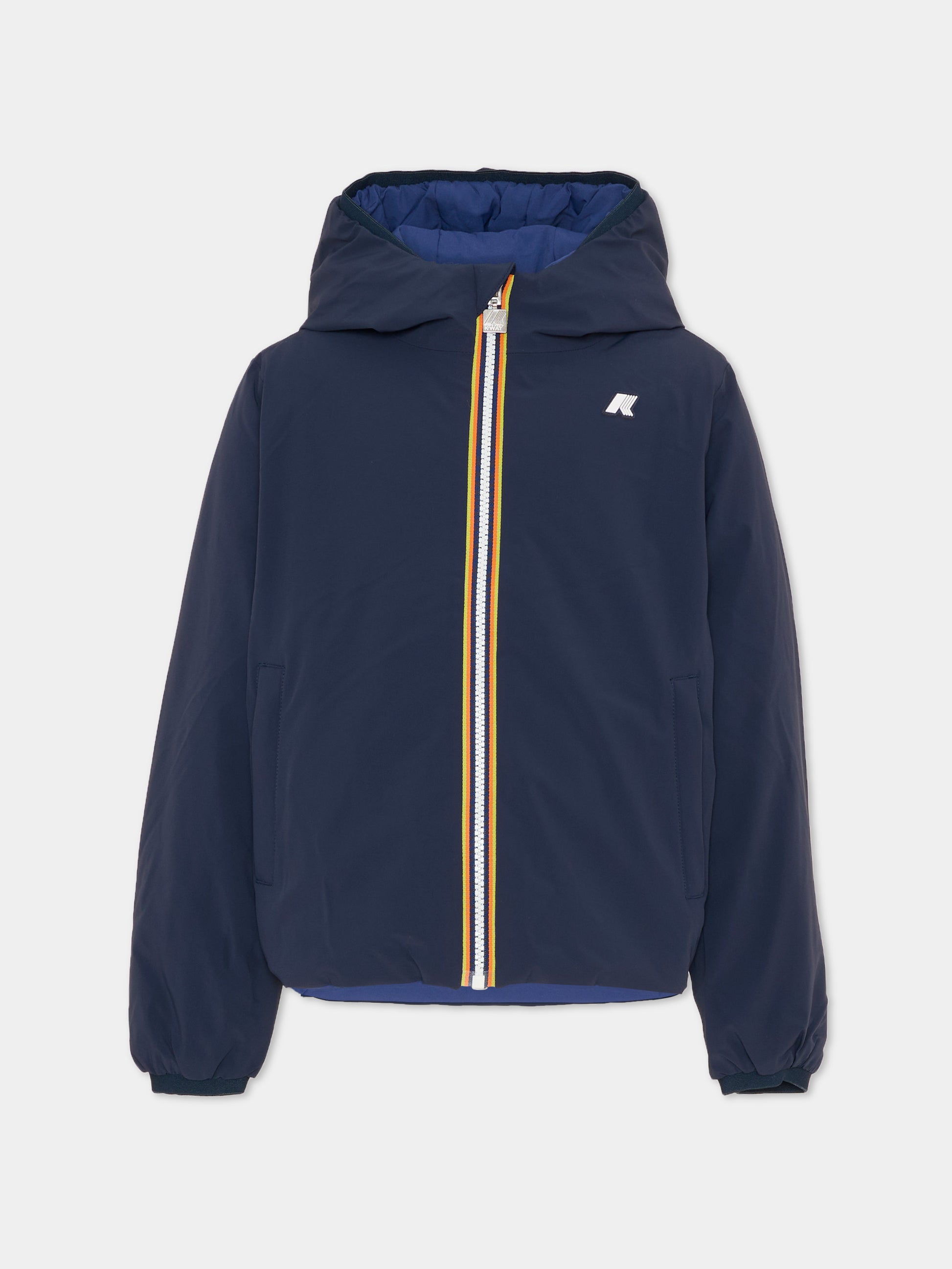 Piumino reversibile Jack St Warm blu per bambino con logo,K-way,K71337W B0S