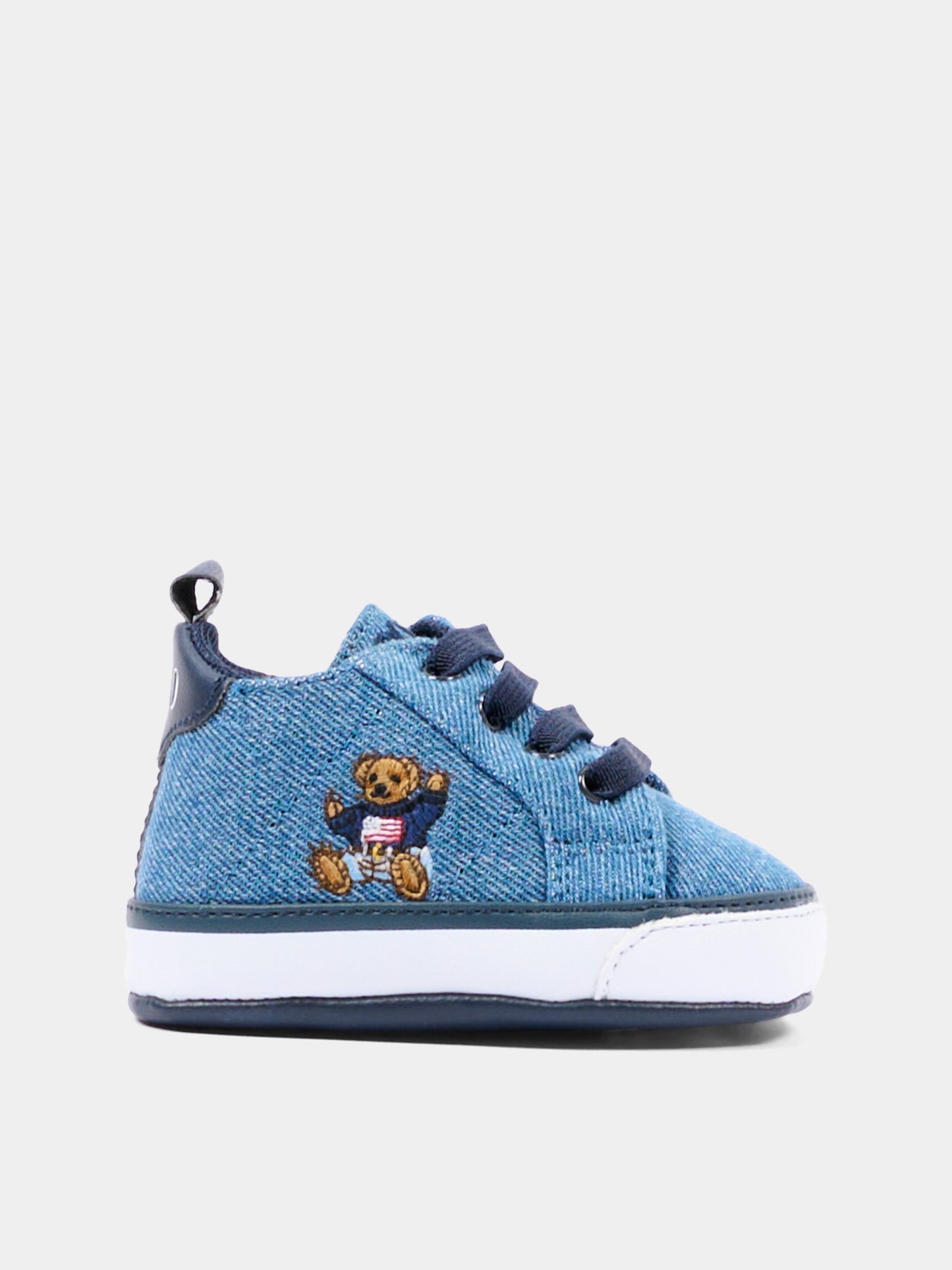 Sneakers blu per neonato con Polo Bear,Ralph Lauren Kids,RL03477430