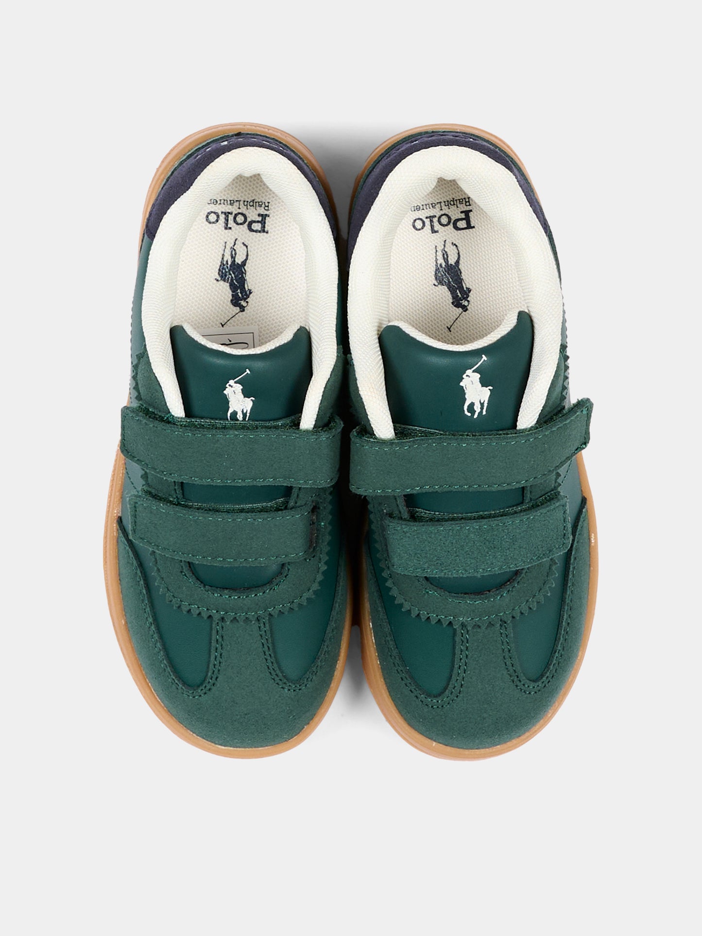 Sneakers verdi per bambino con Polo Pony,Ralph Lauren Kids,RL05862301