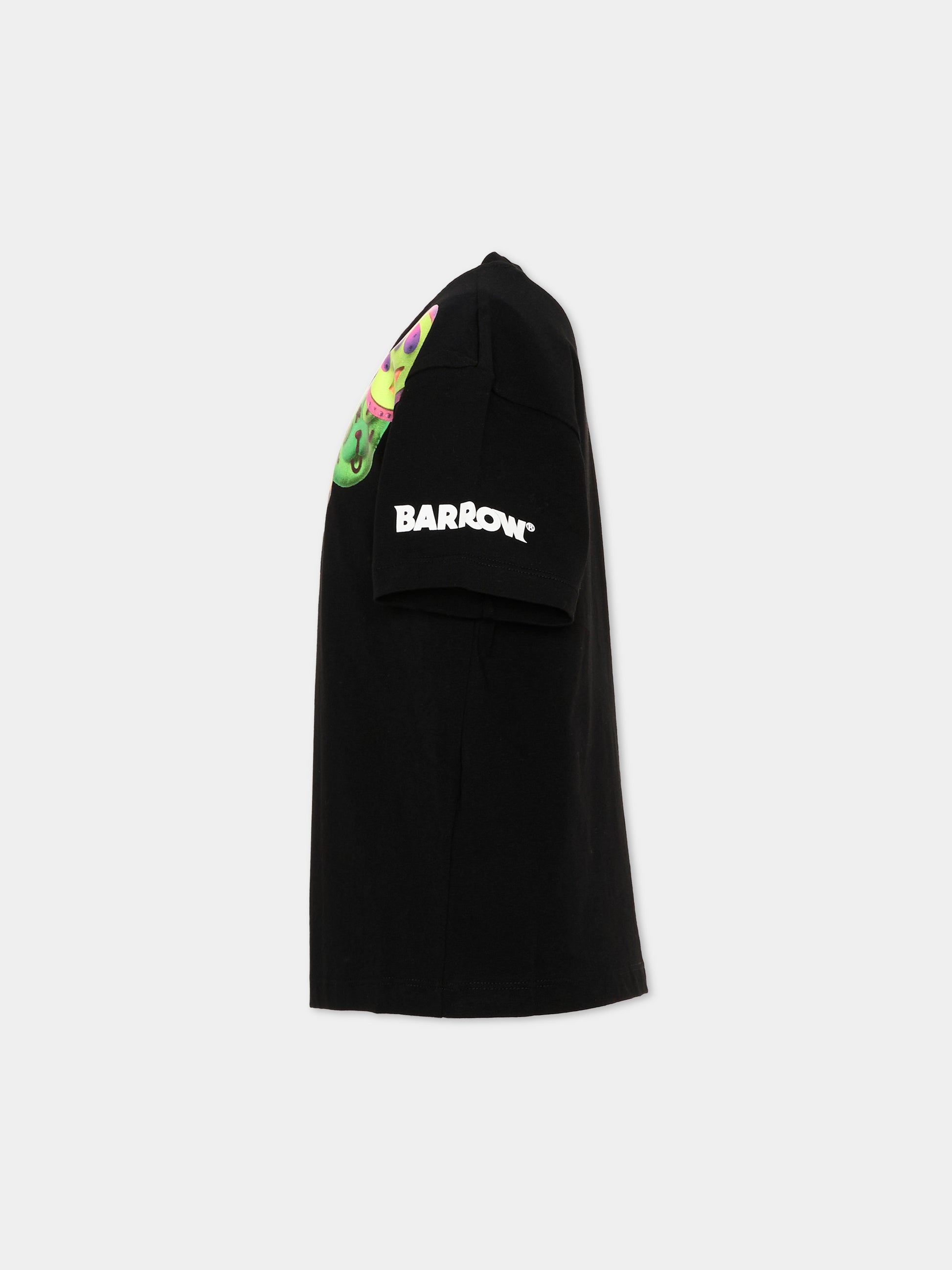 T-Shirt nera per bambino con smile,Barrow,F6BKJBTH065 110