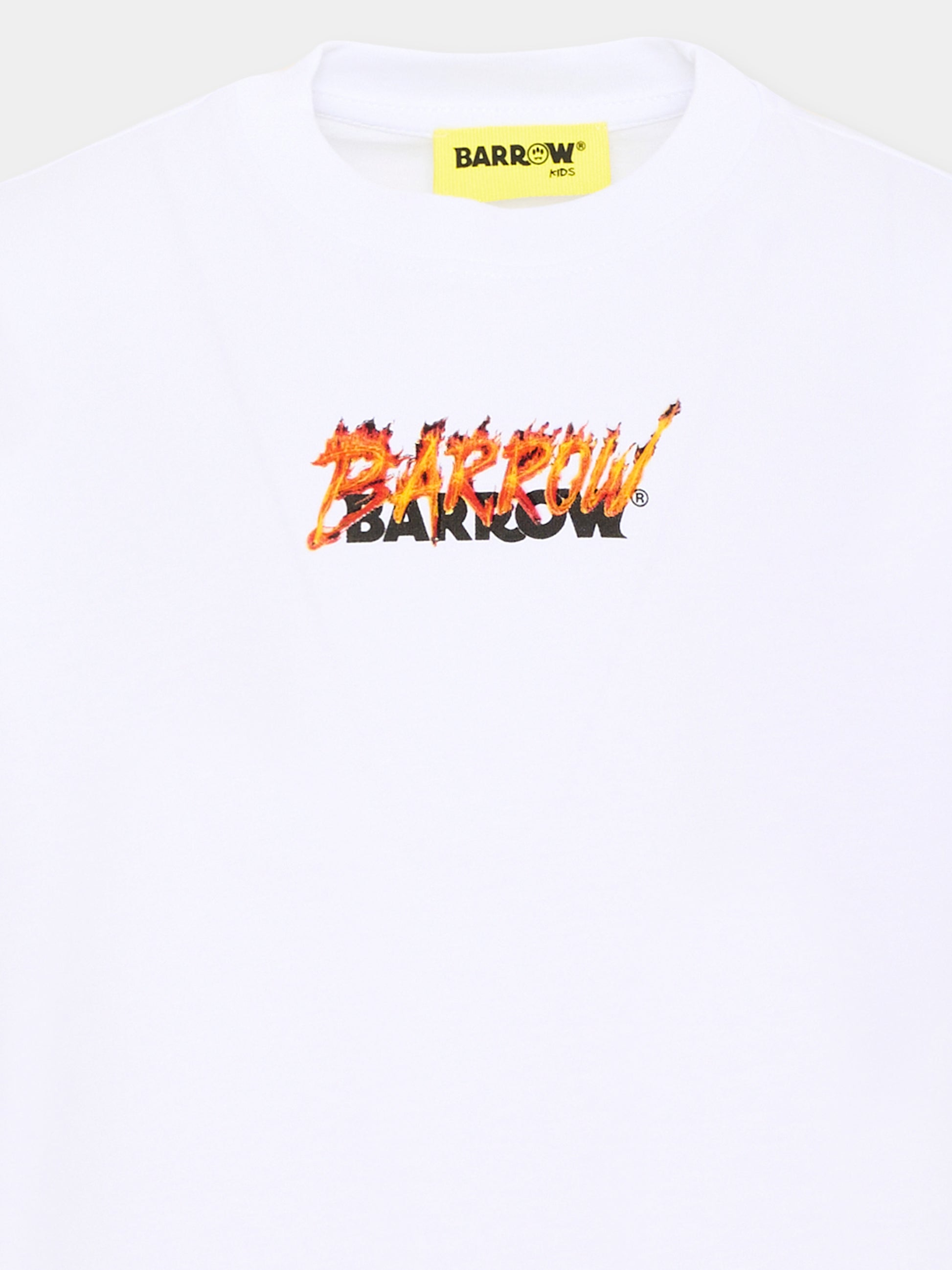 T-Shirt bianca per bambino con logo,Barrow,F6BKJBTH088 002