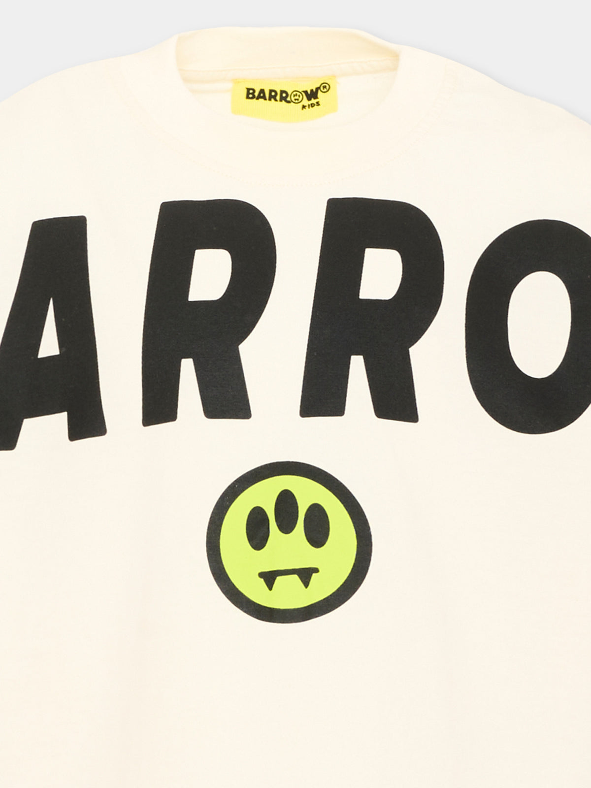 T-shirt avorio per bambina con logo,Barrow,F6BKJGTH011 013