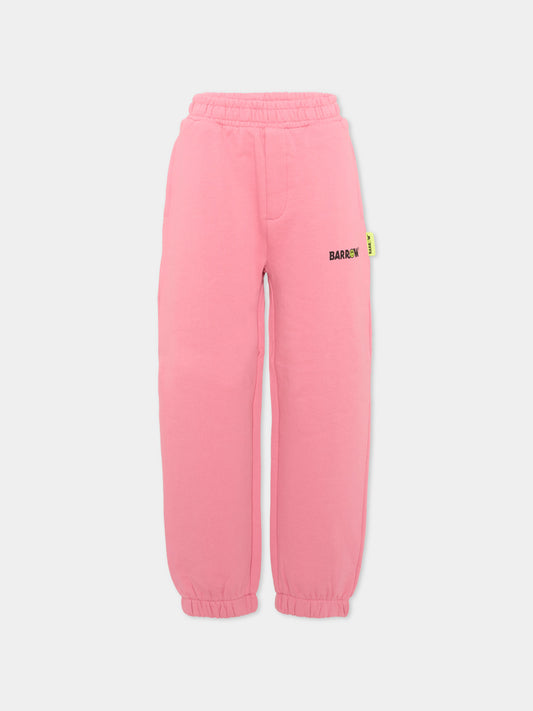 Pantalone rosa per bambina logo,Barrow,F6BKJUFP013 409