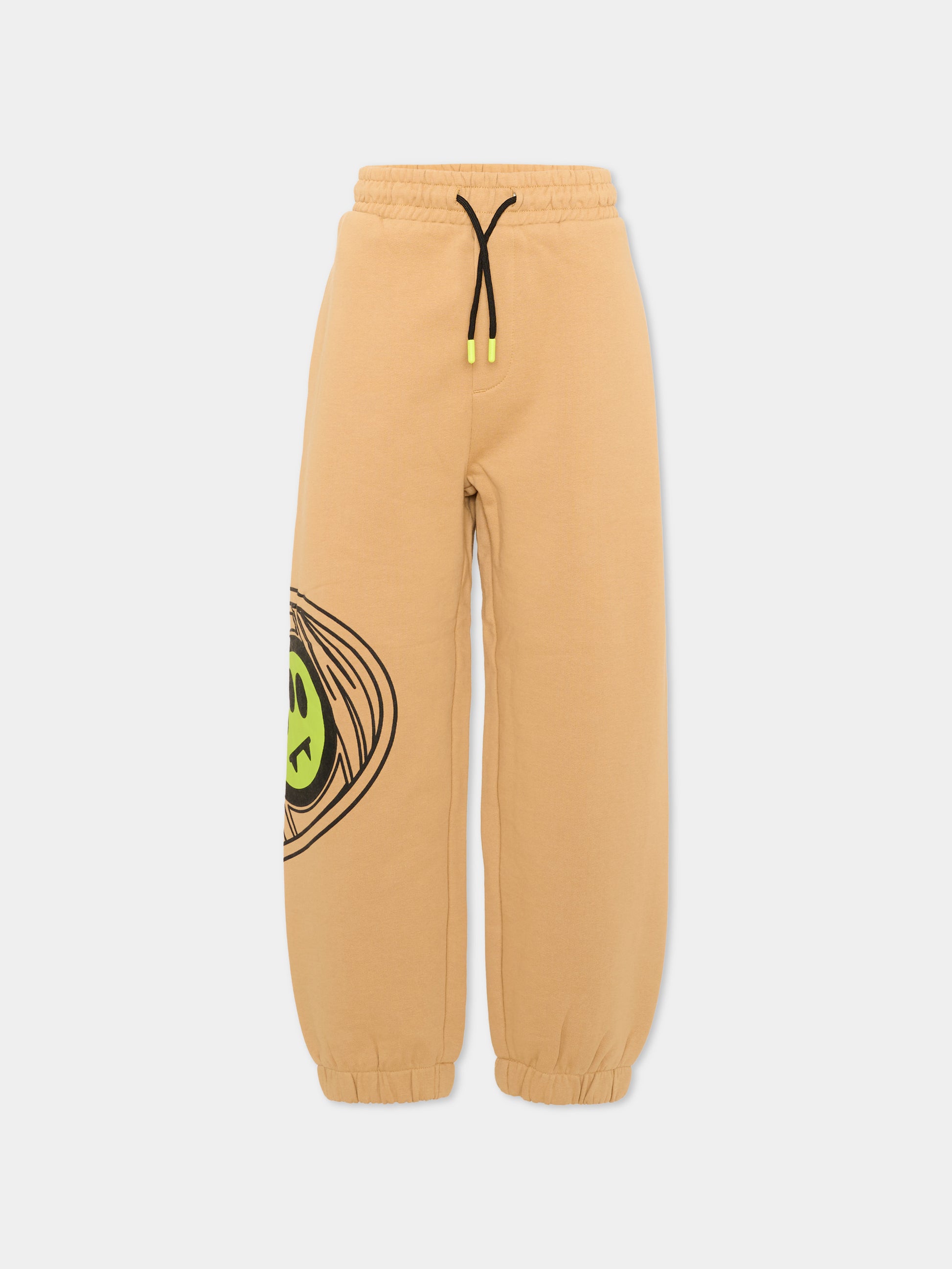 Pantalone beige per bambini con stampa,Barrow,F6BKJUFP034 413