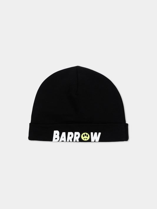 Berretto nero per bambini con logo,Barrow,F6BKJUHT112 110