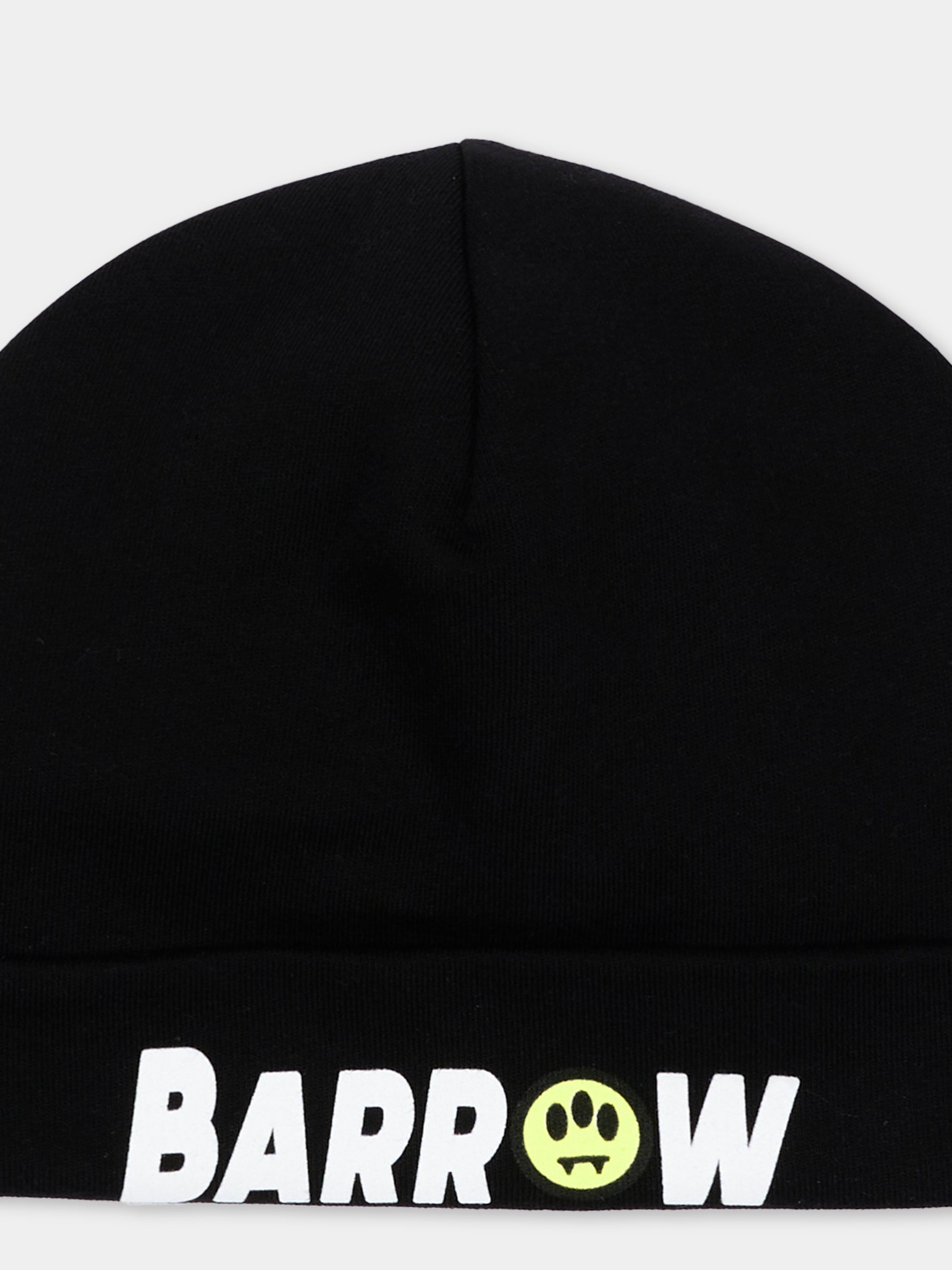 Berretto nero per bambini con logo,Barrow,F6BKJUHT112 110