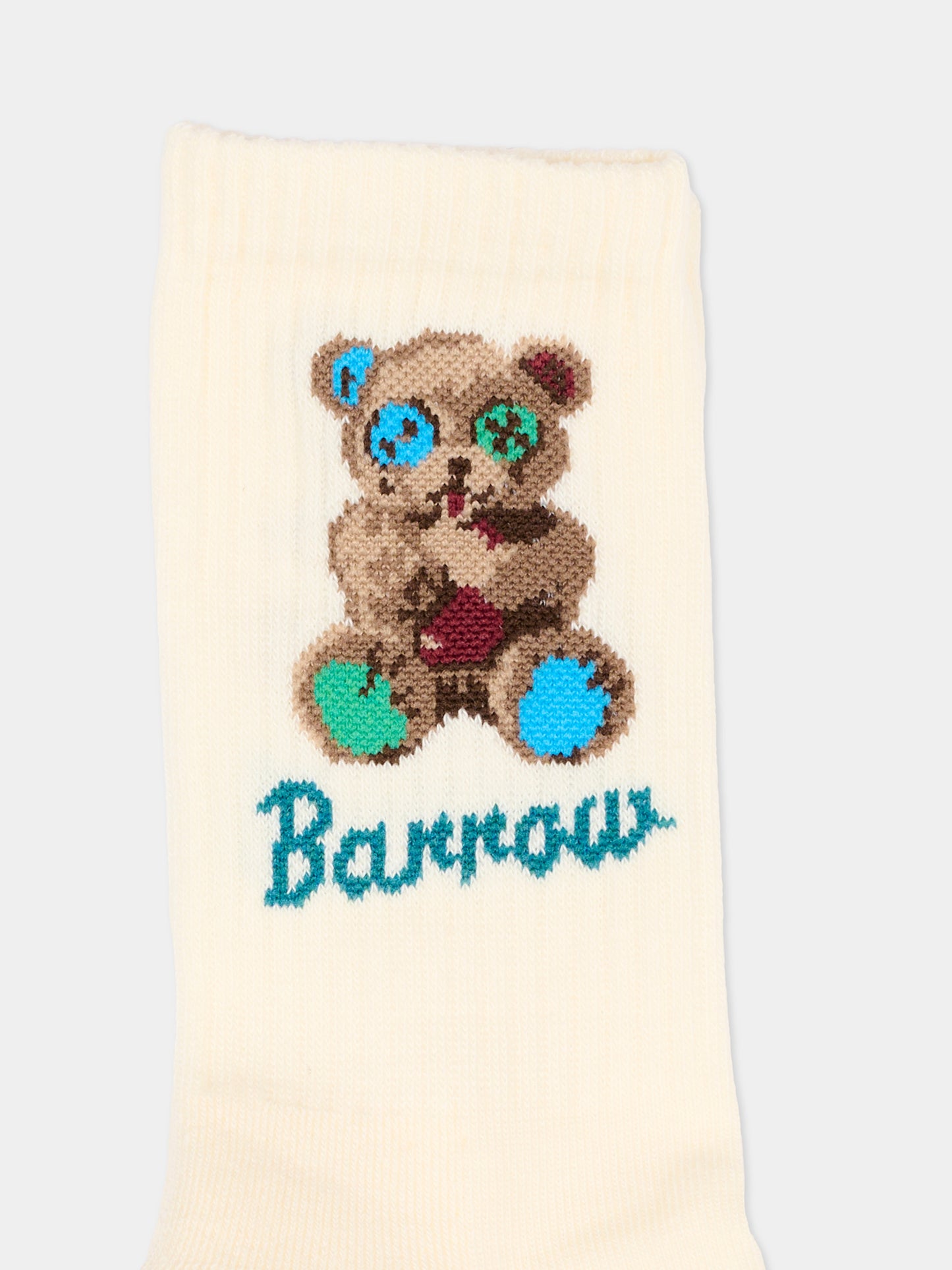 Calza Spugna avorio per bambini con logo,Barrow,F6BKJUSO093 013