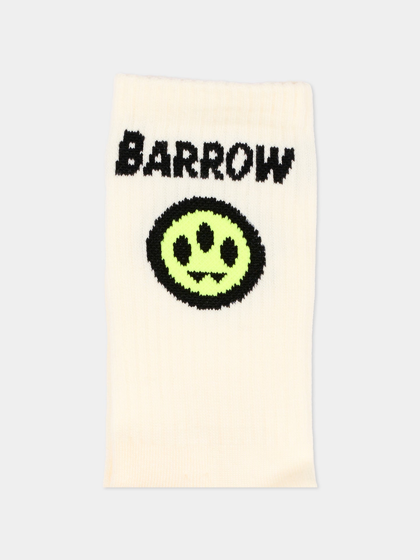 Calza Spugna avorio per bambini con logo,Barrow,F6BKJUSO111 013