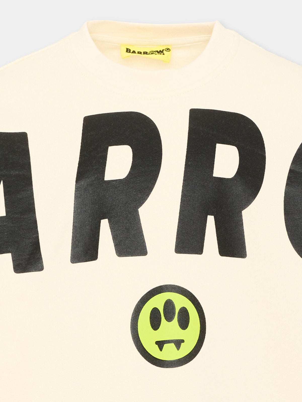 Felpa avorio per bambini con logo,Barrow,F6BKJUSW016 013