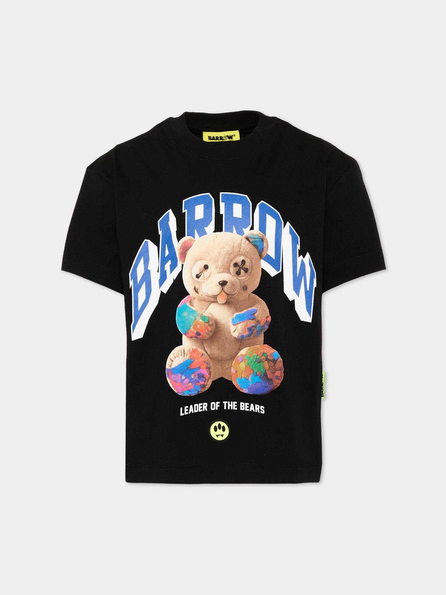T-shirt nera per bambini con stampa,Barrow,F6BKJUTH027 110