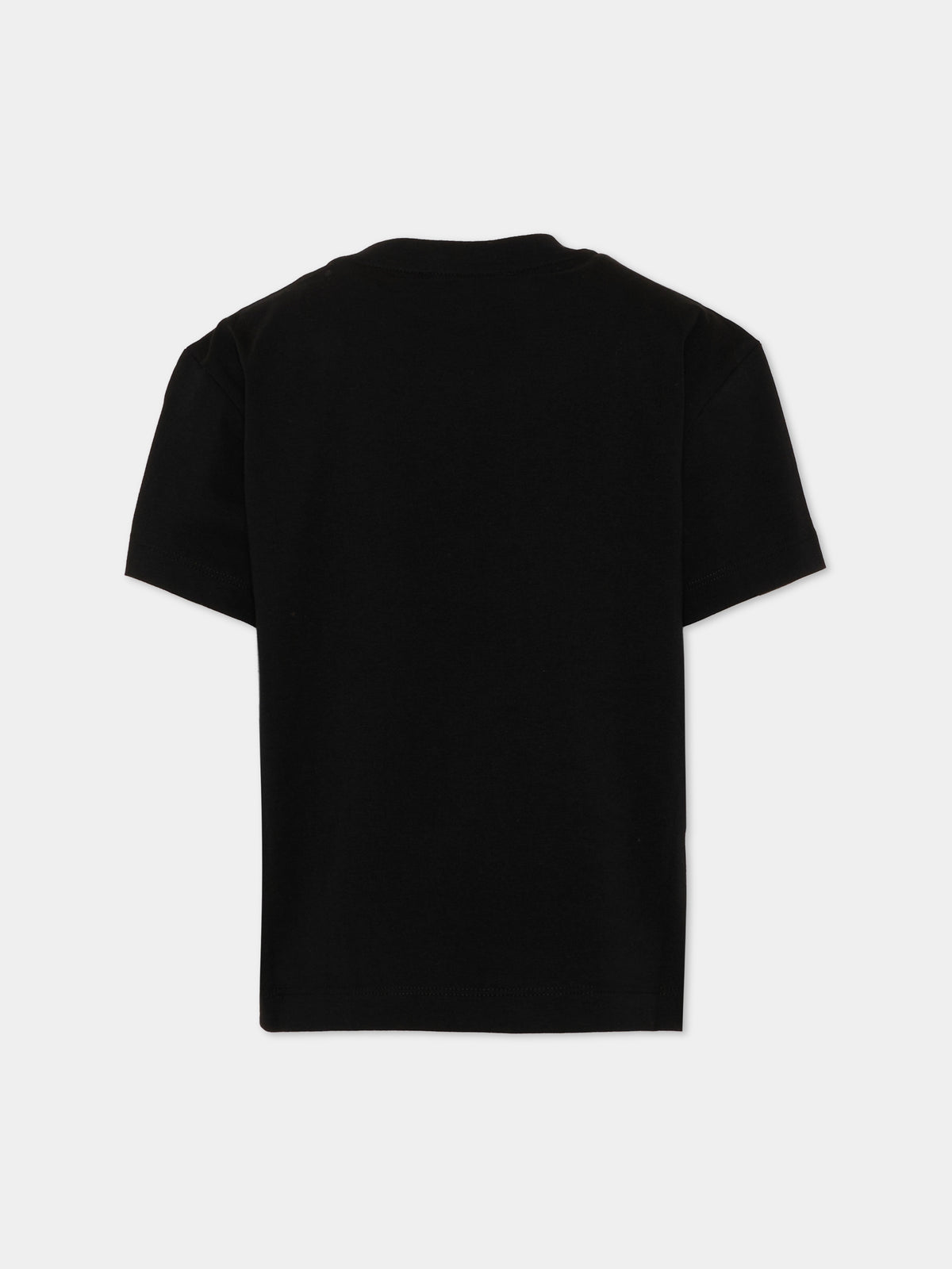 T-shirt nera per bambini con stampa,Barrow,F6BKJUTH027 110