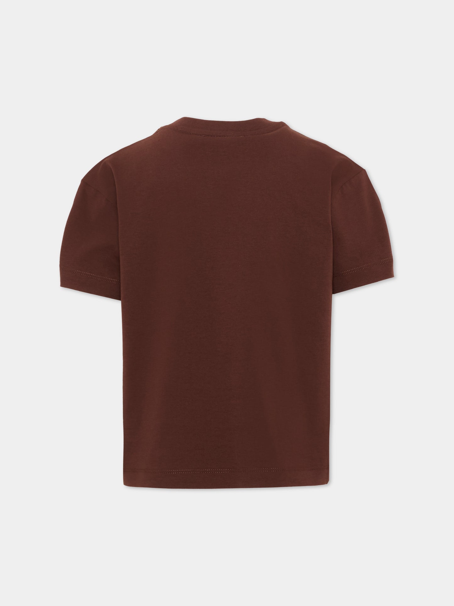 T-shirt marrone con stampa orsetto,Barrow,F6BKJUTH027 408