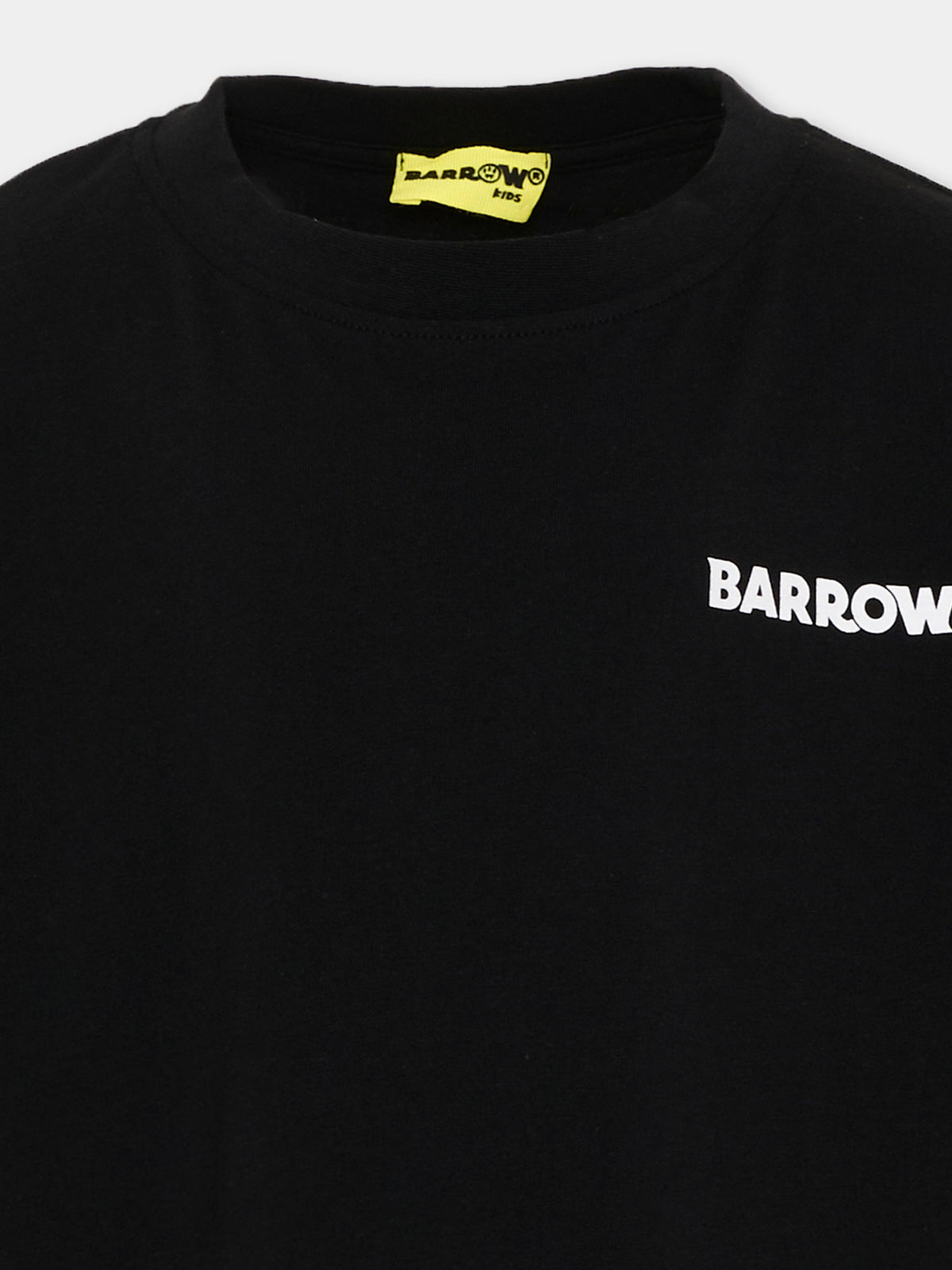 T-shirt nera per bambini con stampa,Barrow,F6BKJUTH033 110