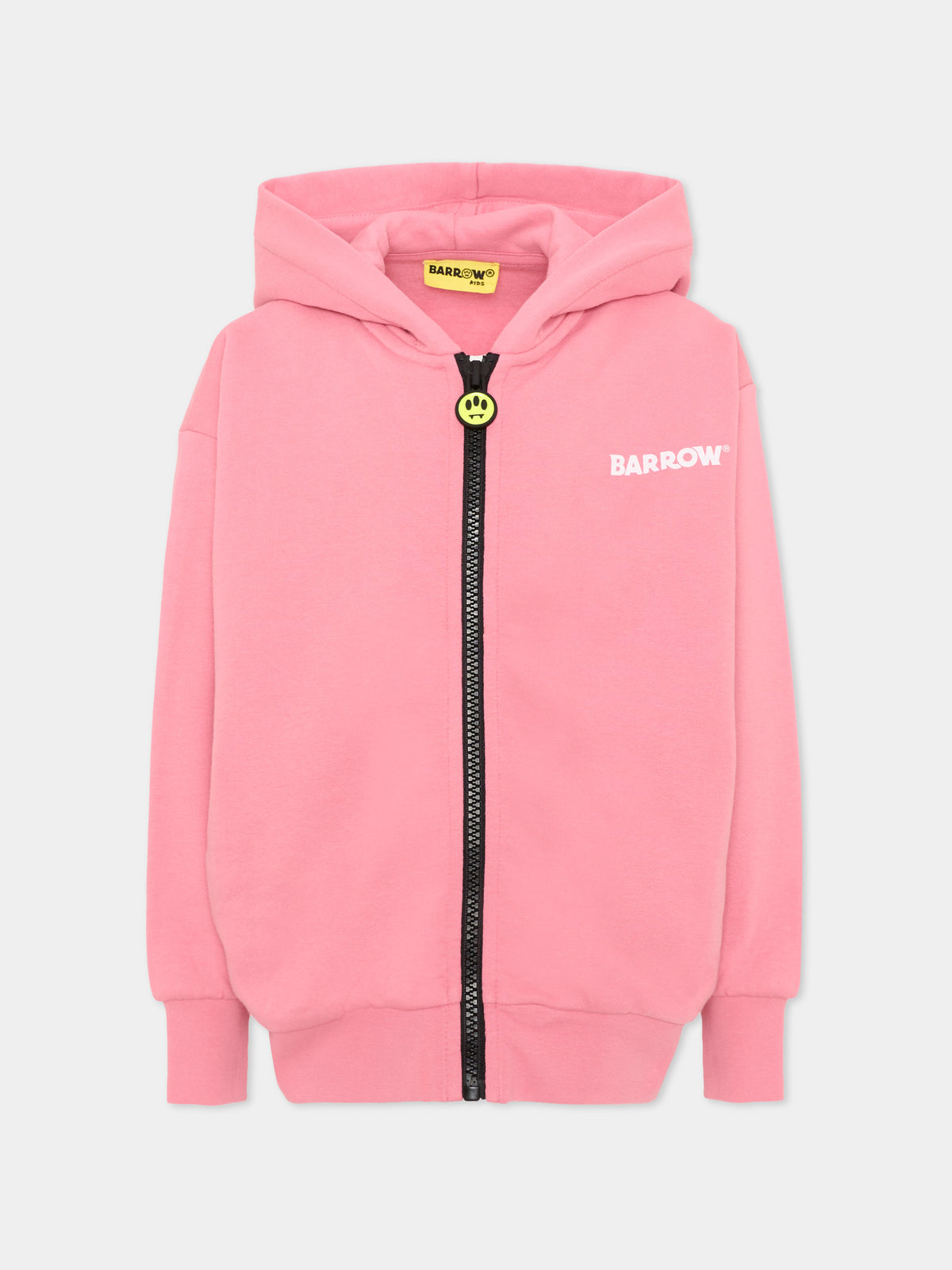 Felpa con cappuccio rosa con logo,Barrow,F6BKJUZH061 409