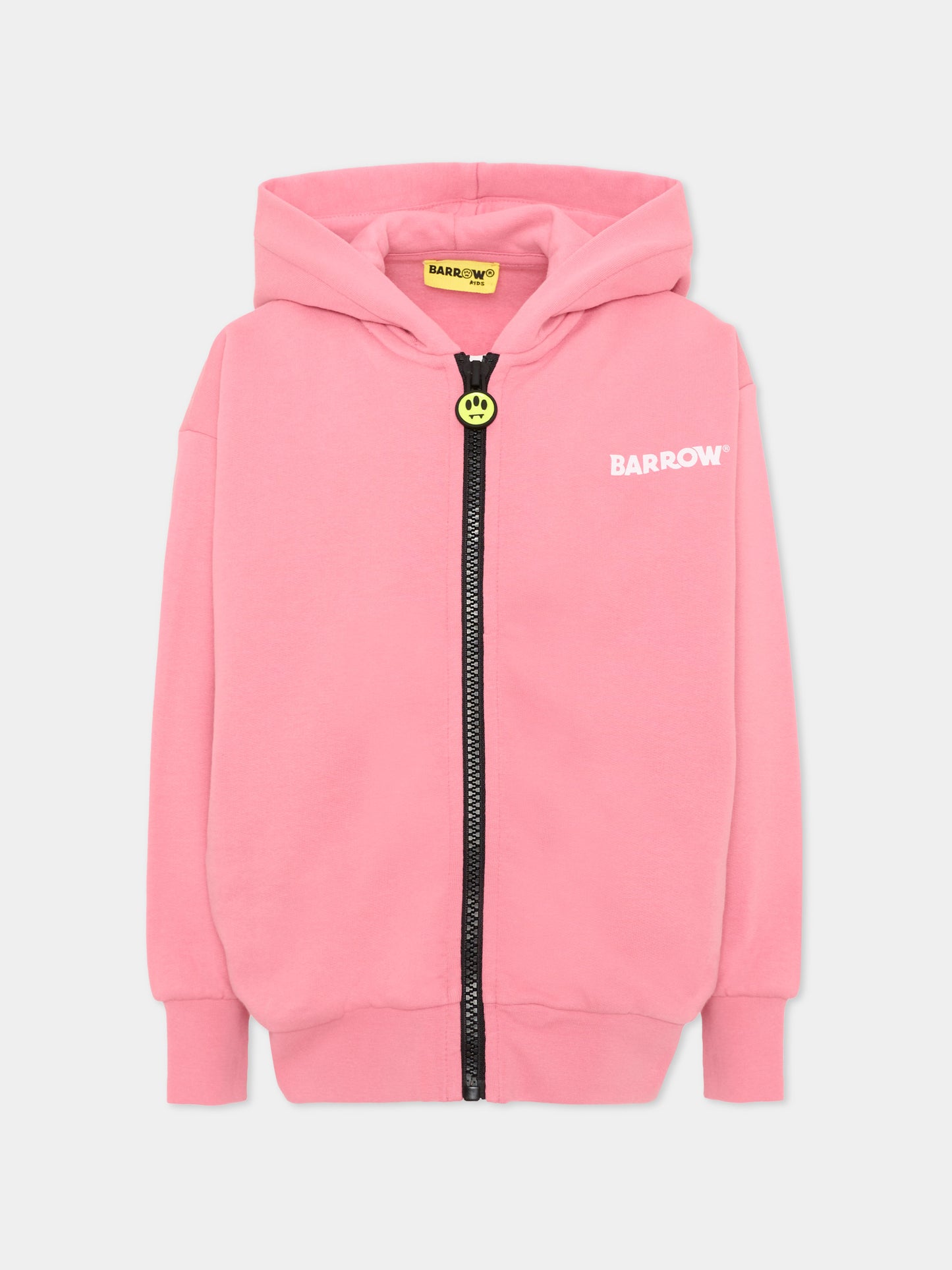 Felpa con cappuccio rosa con logo,Barrow,F6BKJUZH061 409