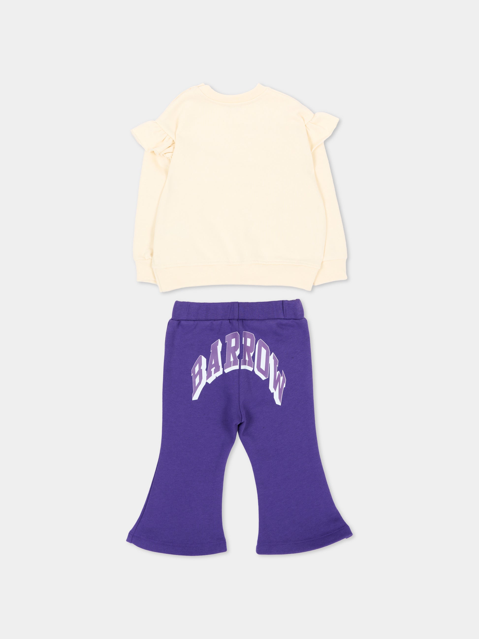 Completo sportivo viola per neonata con orsetto,Barrow,F6BKNGSL196 013/410