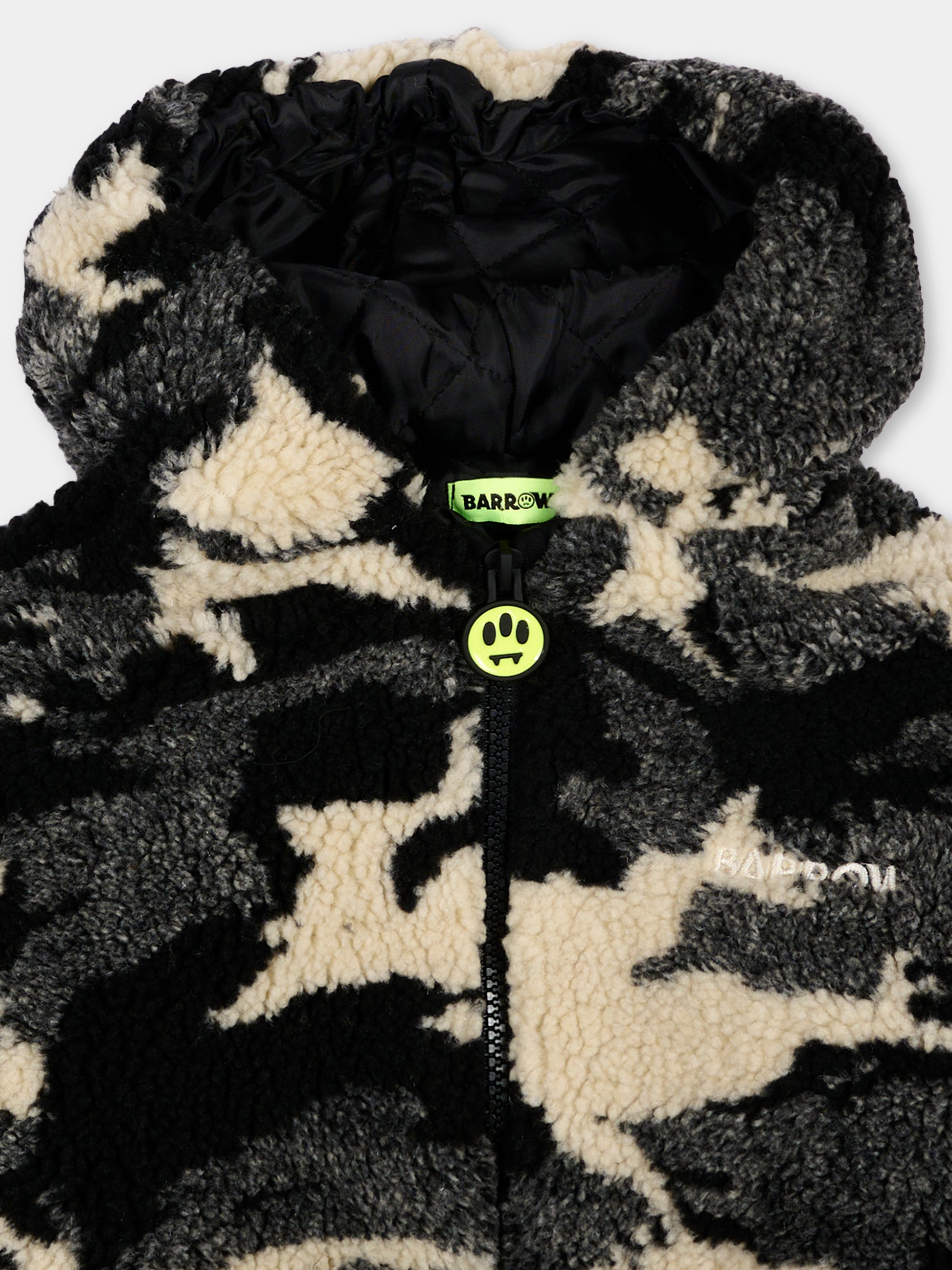 Ecopelliccia nera per neonati con logo,Barrow,F6BKUNJK206 110