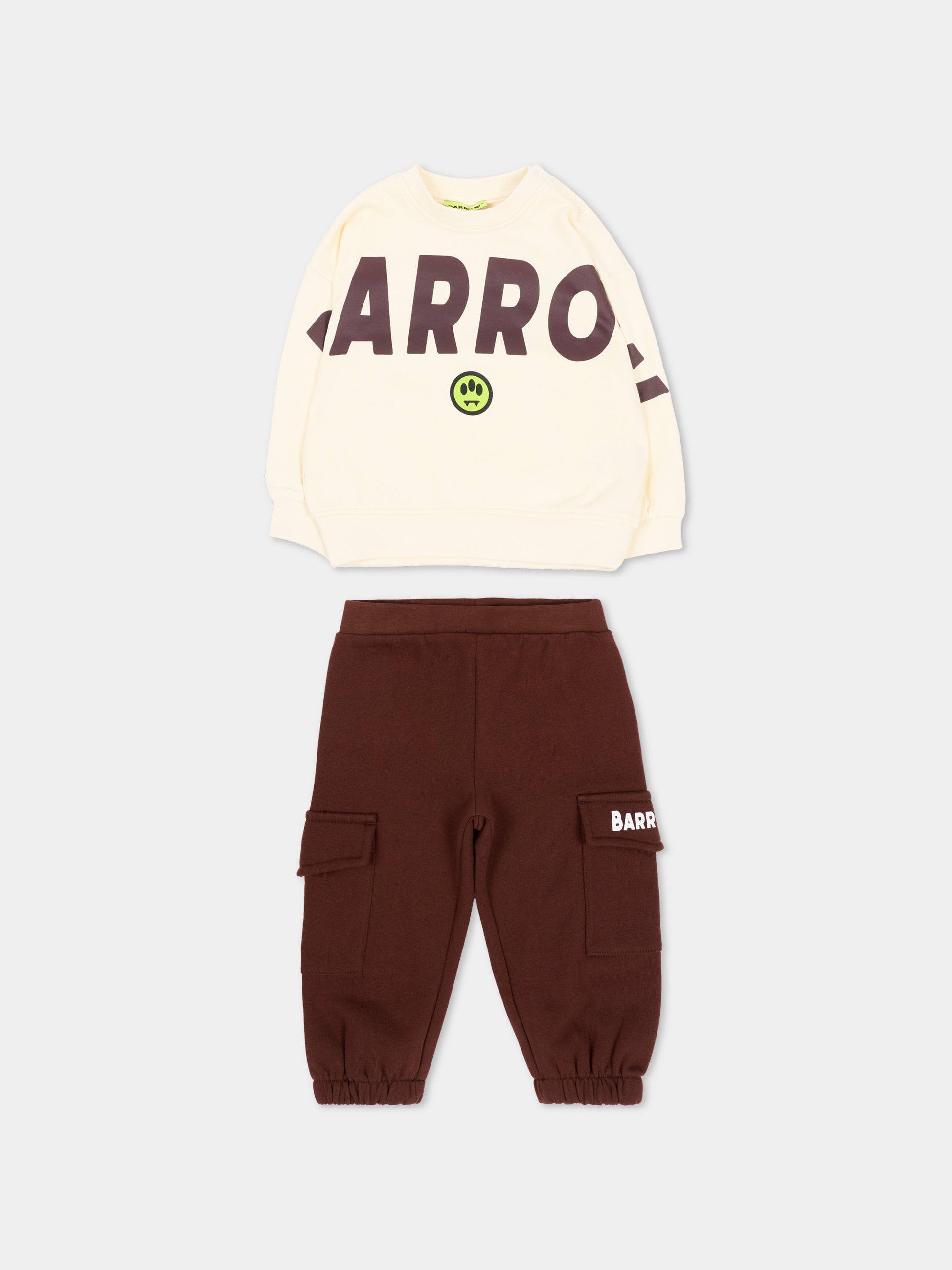 Completo sportivo lungo avorio con stampa,Barrow,F6BKUNSF189 013/408