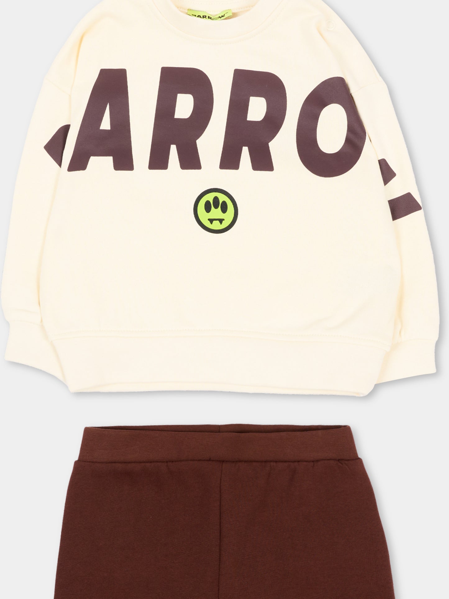 Completo sportivo lungo avorio con stampa,Barrow,F6BKUNSF189 013/408