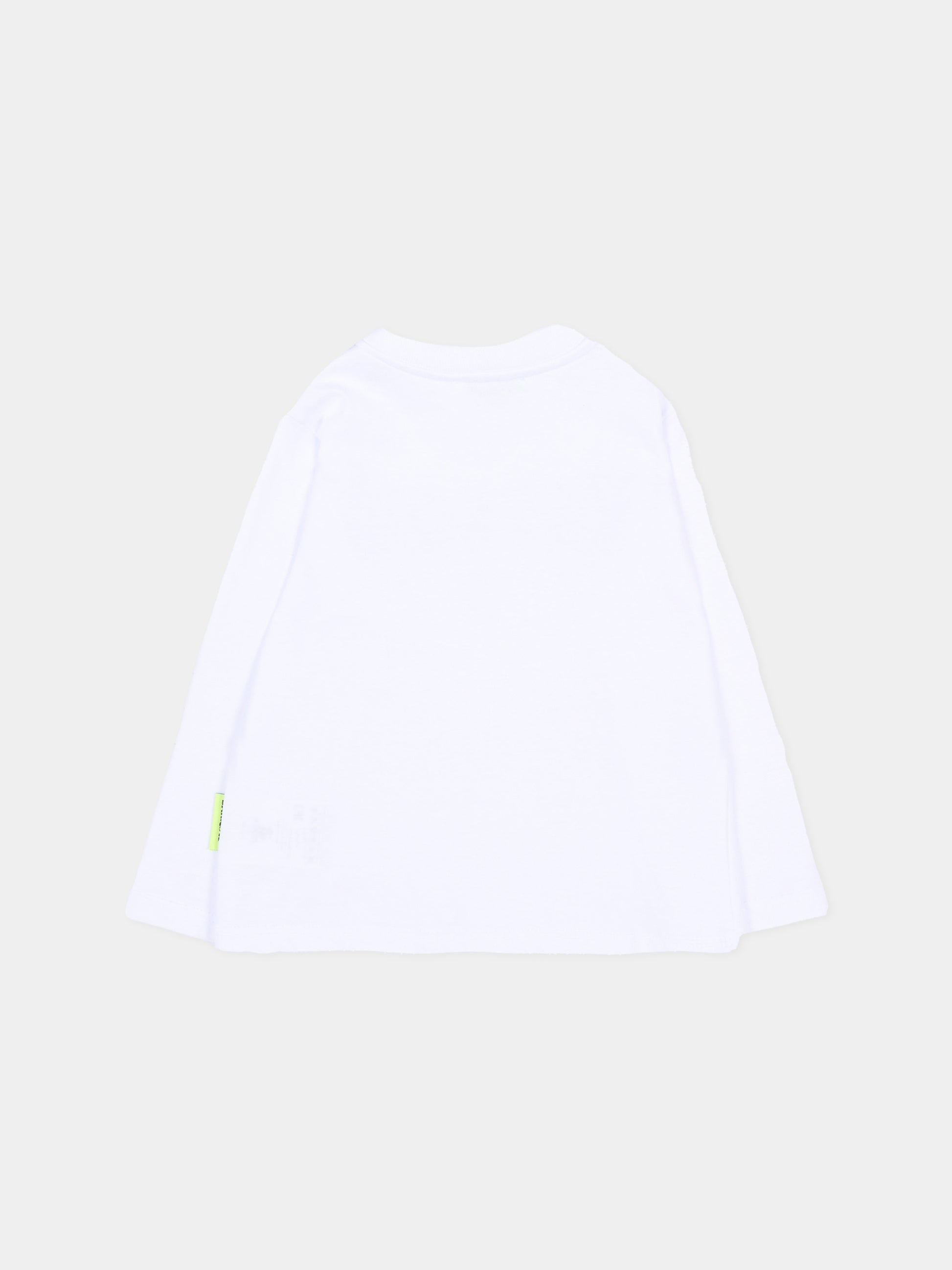 T-Shirt bianca per neonata con logo,Barrow,F6BKUNTH191 002/409