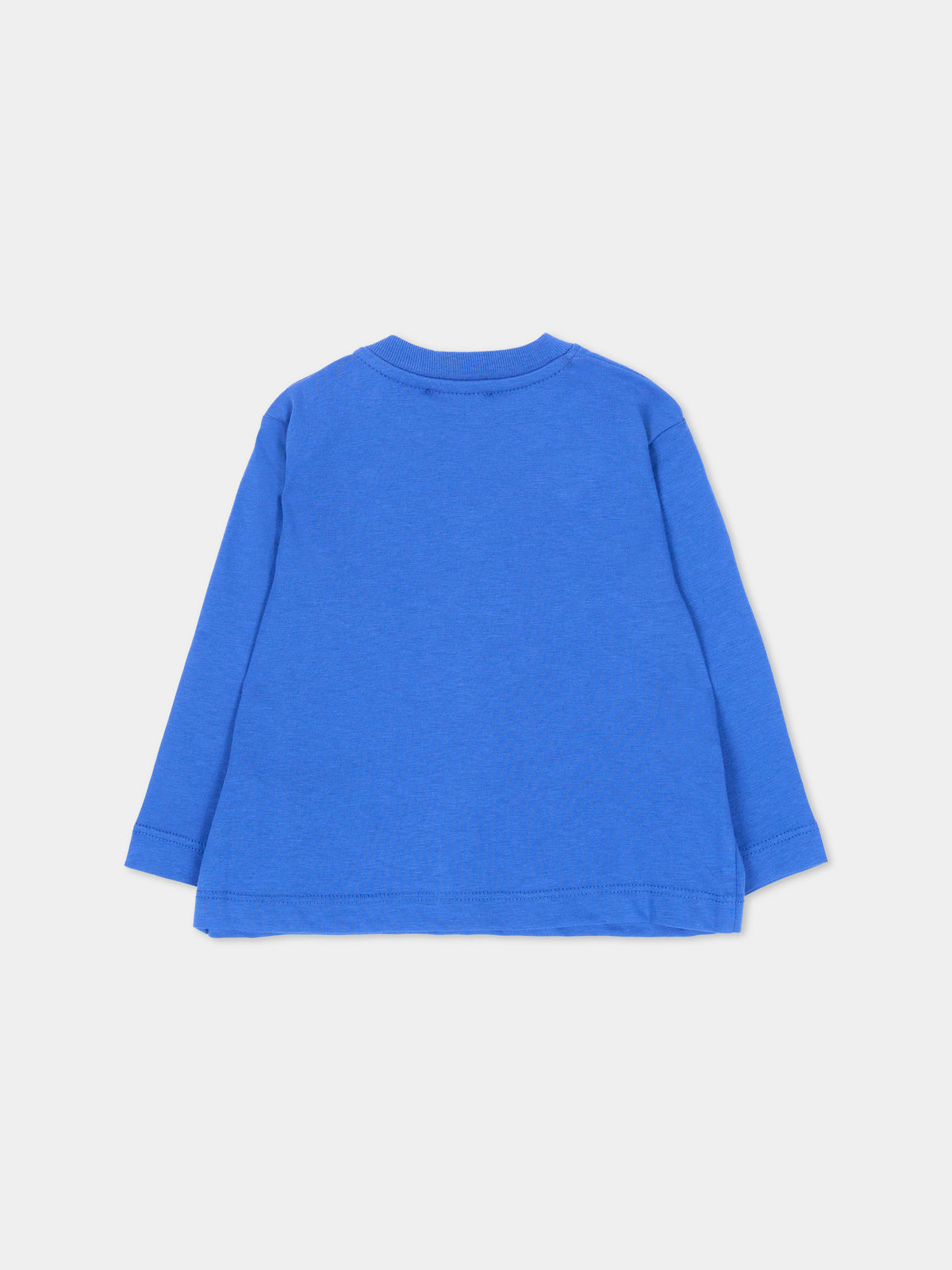 T-shirt a manica lunga blu per neonato con stampa,Barrow,F6BKUNTH194 407