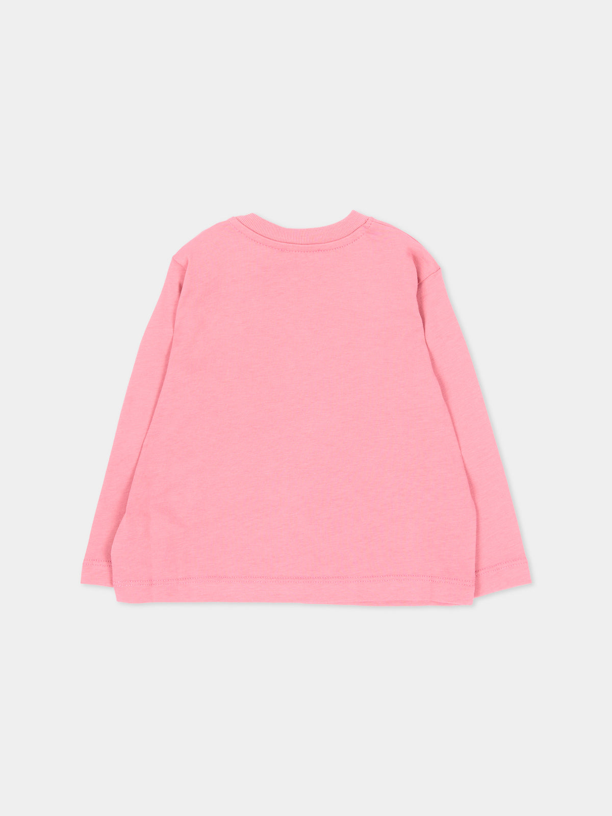 T-shirt a manica lunga rosa per neonata con stampa,Barrow,F6BKUNTH194 409