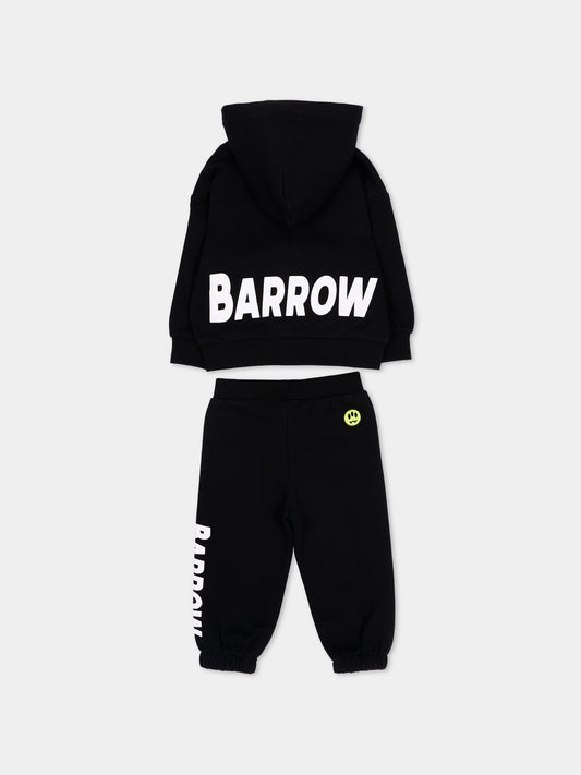 Completo sportivo lungo nero con logo,Barrow,F6BKUNZF190 110