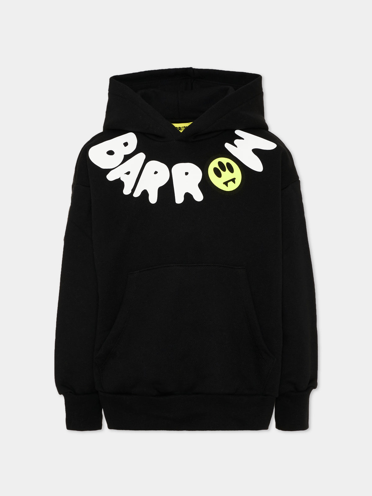Felpa con cappuccio nera con stampa,Barrow,F6BKJUHS038 110
