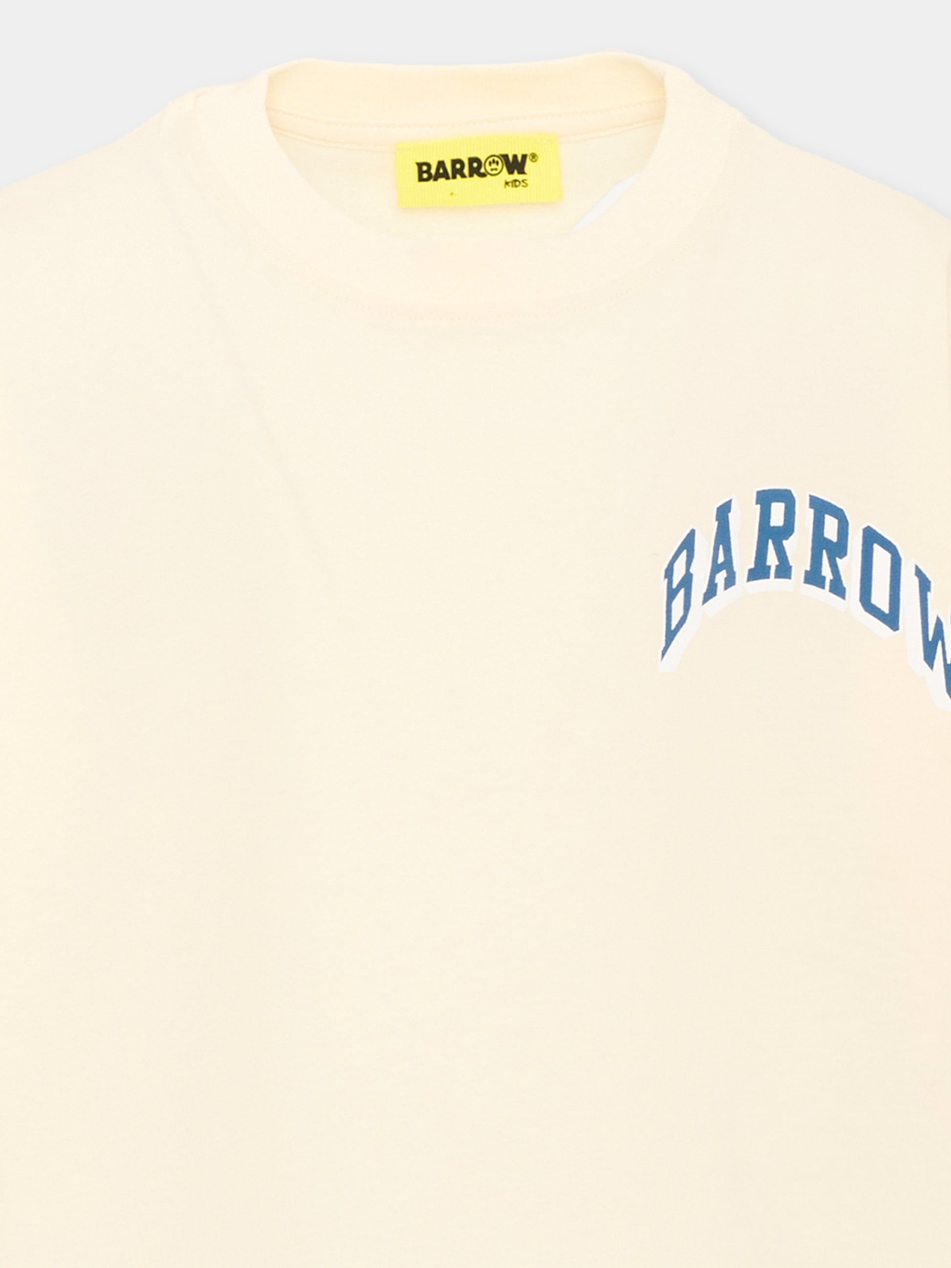 T-Shirt avorio per bambini con orsetto,Barrow,F6BKJUTH095 013